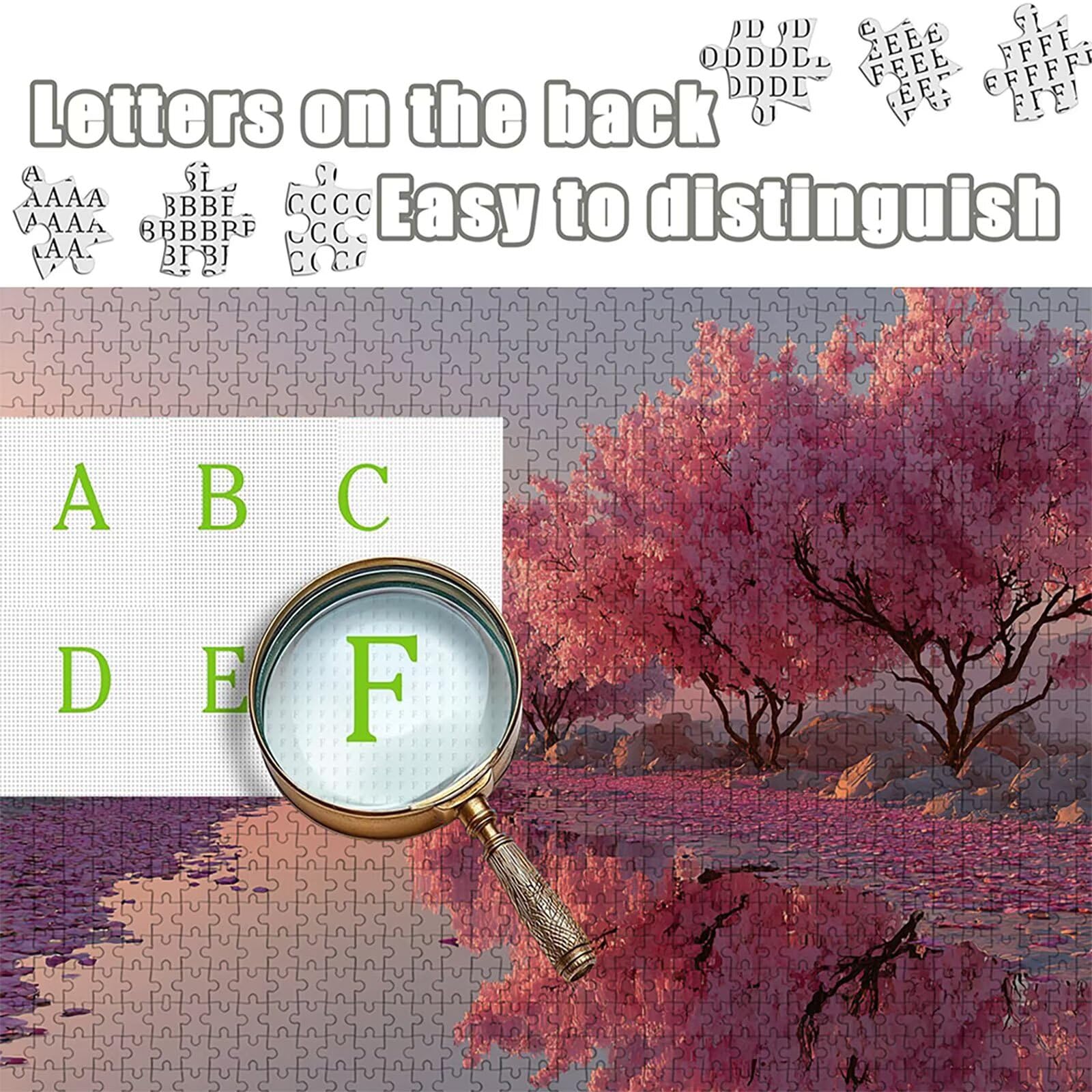 Puzzle Arte con Scatola Rosa, Albero Puzzle Legno 3000 Pezzi Adulti 122x81cm, DIY Classici Gioco, Attività di Intrattenimento ad Alta Difficoltà, Jigsaw Per Tutta La Famiglia, Regalo Donna, 4-7432