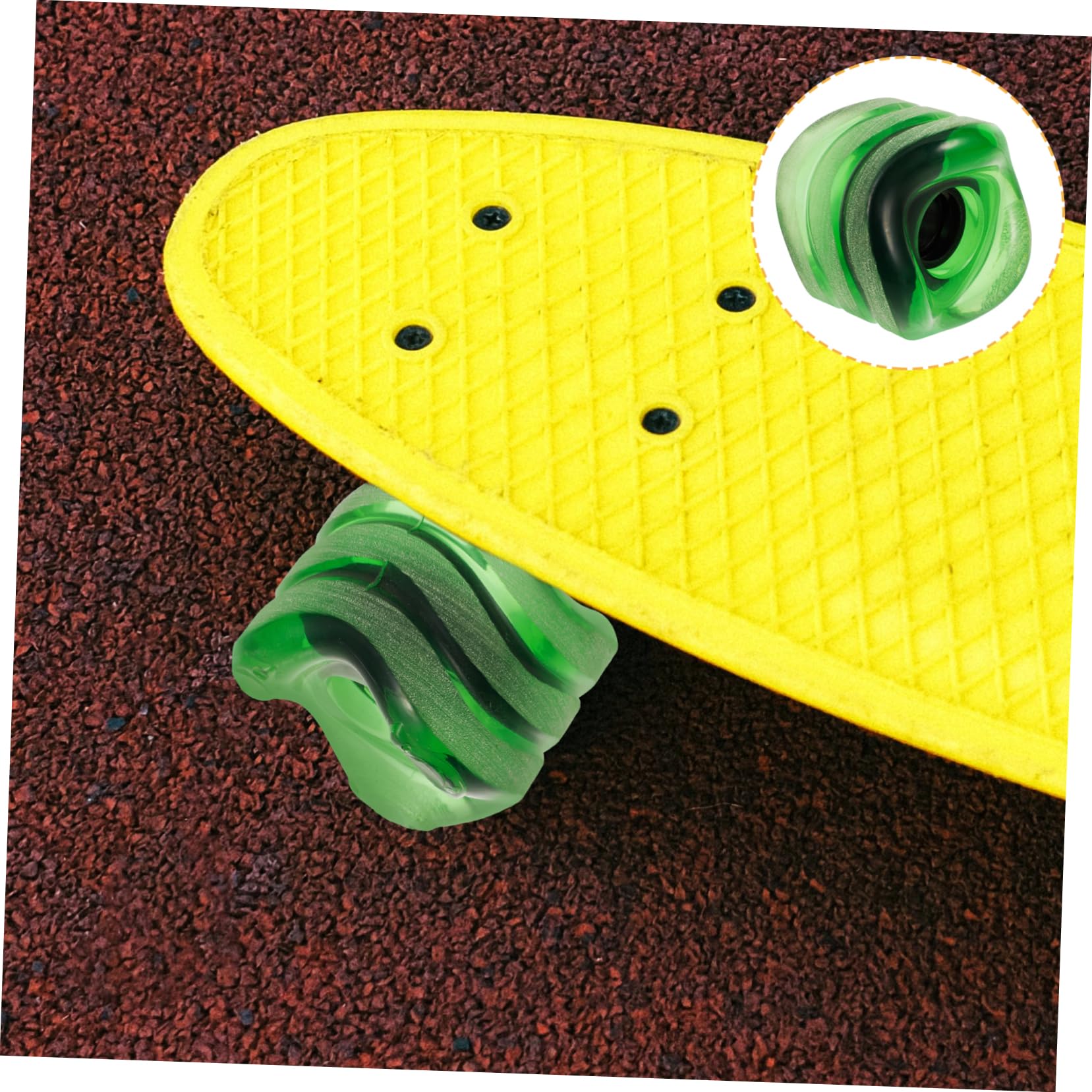 VICASKY 5pcs Curved Skateboard Wheels High Elasticity PU Design for Enhanced Stability and Control Stylish Transparent for Cruising Carving and Dancing