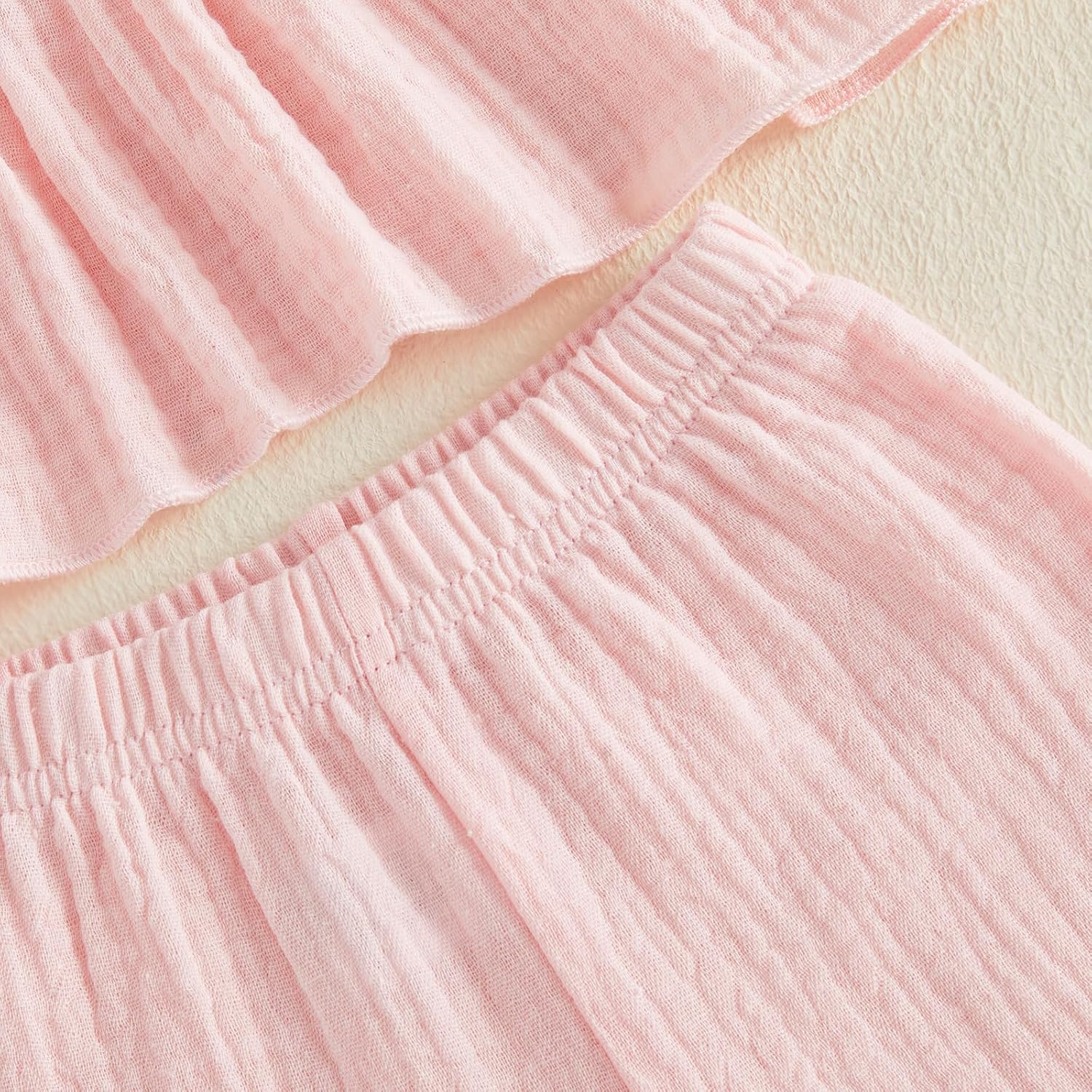 Toddler Baby Girl Summer Clothes Sleeveless Muslin Smocked Top Pants 6 9 12 18 Month 2 3 4 5 Year Cute Kids Outfit - Image 7