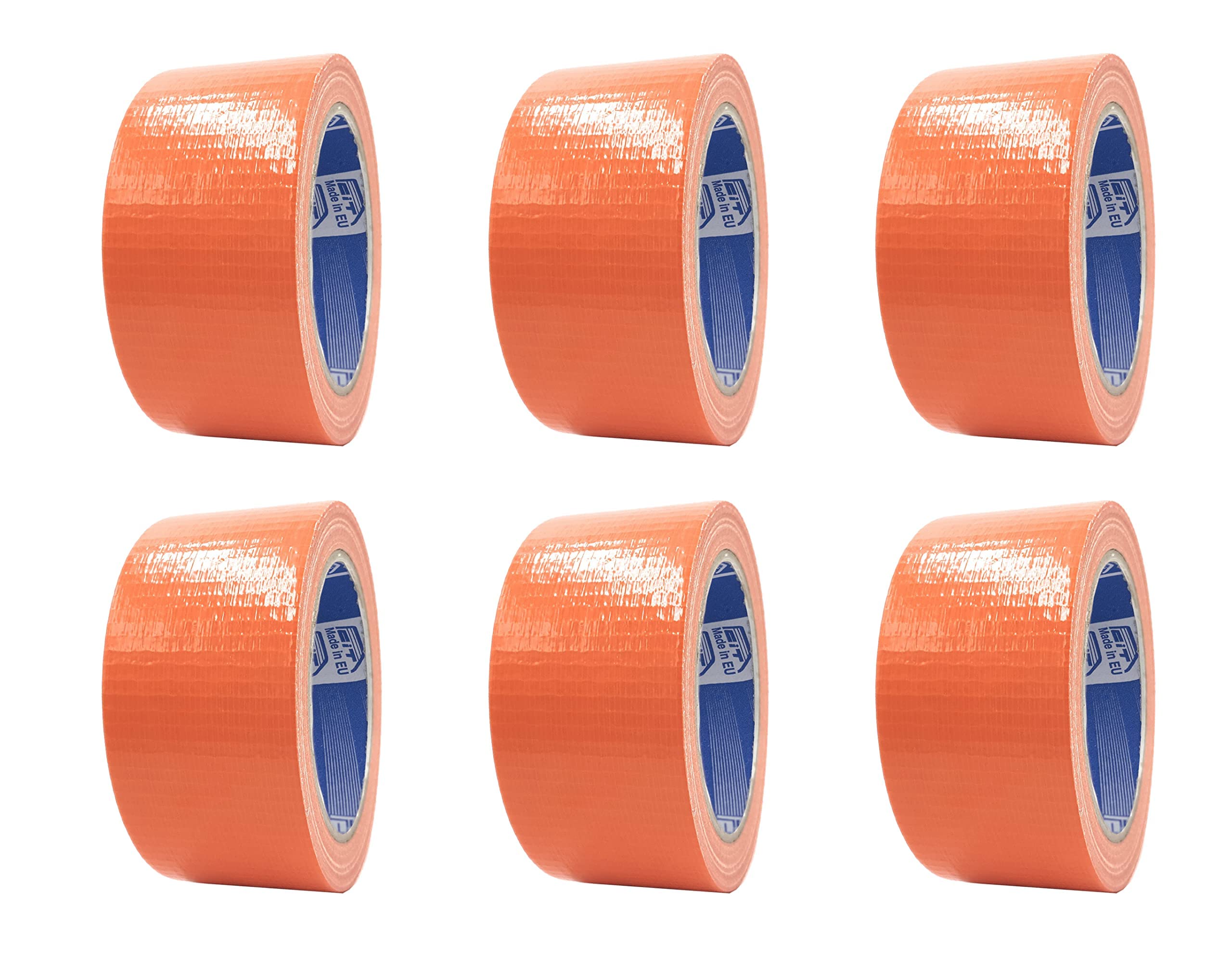 Ruban Toilé Américain Orange 50mm x 25m Lot de 6 Rouleaux
