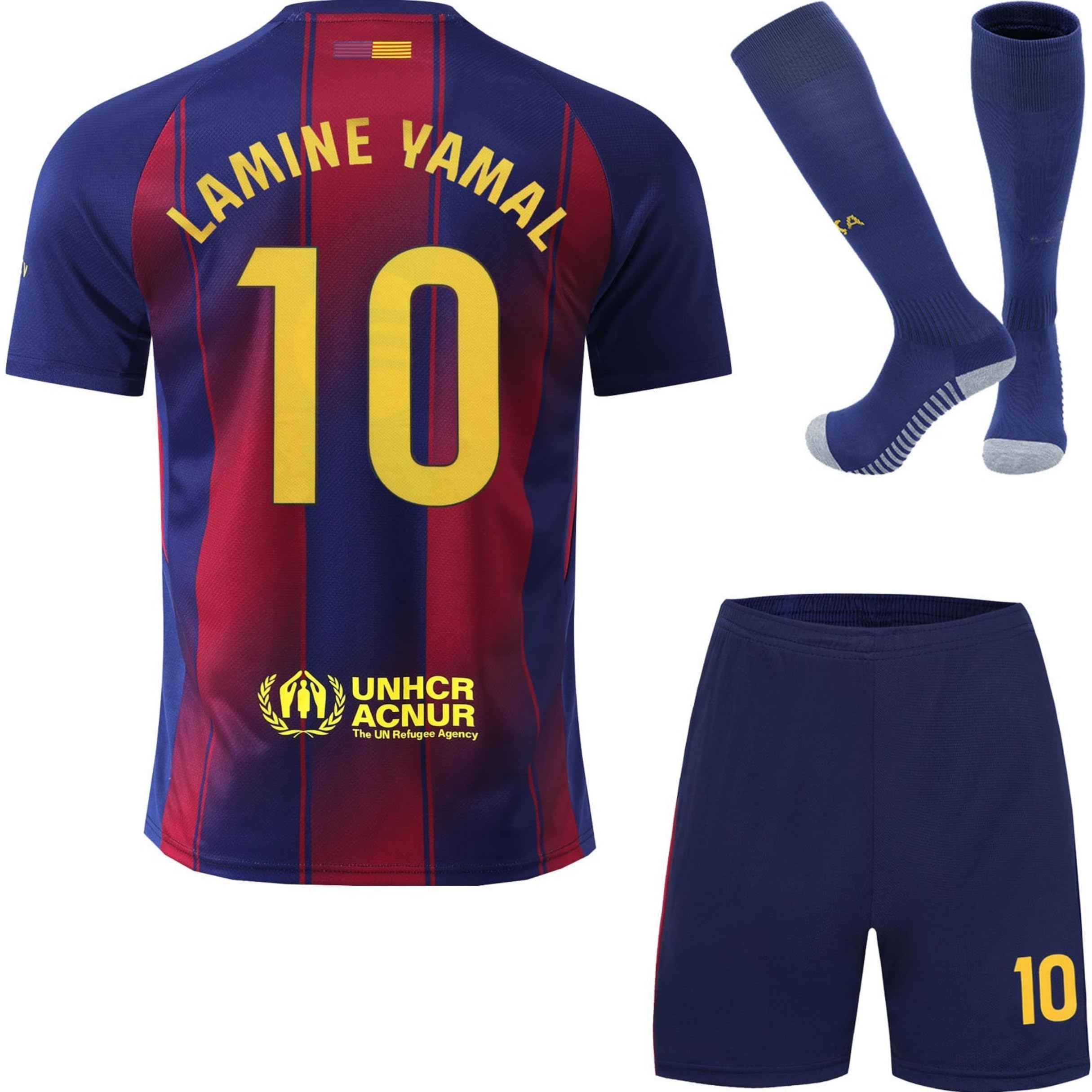 DMDMK Yamal #10 2025/2026 Heim Trikot Shorts und Socken Kinder und Jugend Größe (Heim, 24- (6-7 Jahre))