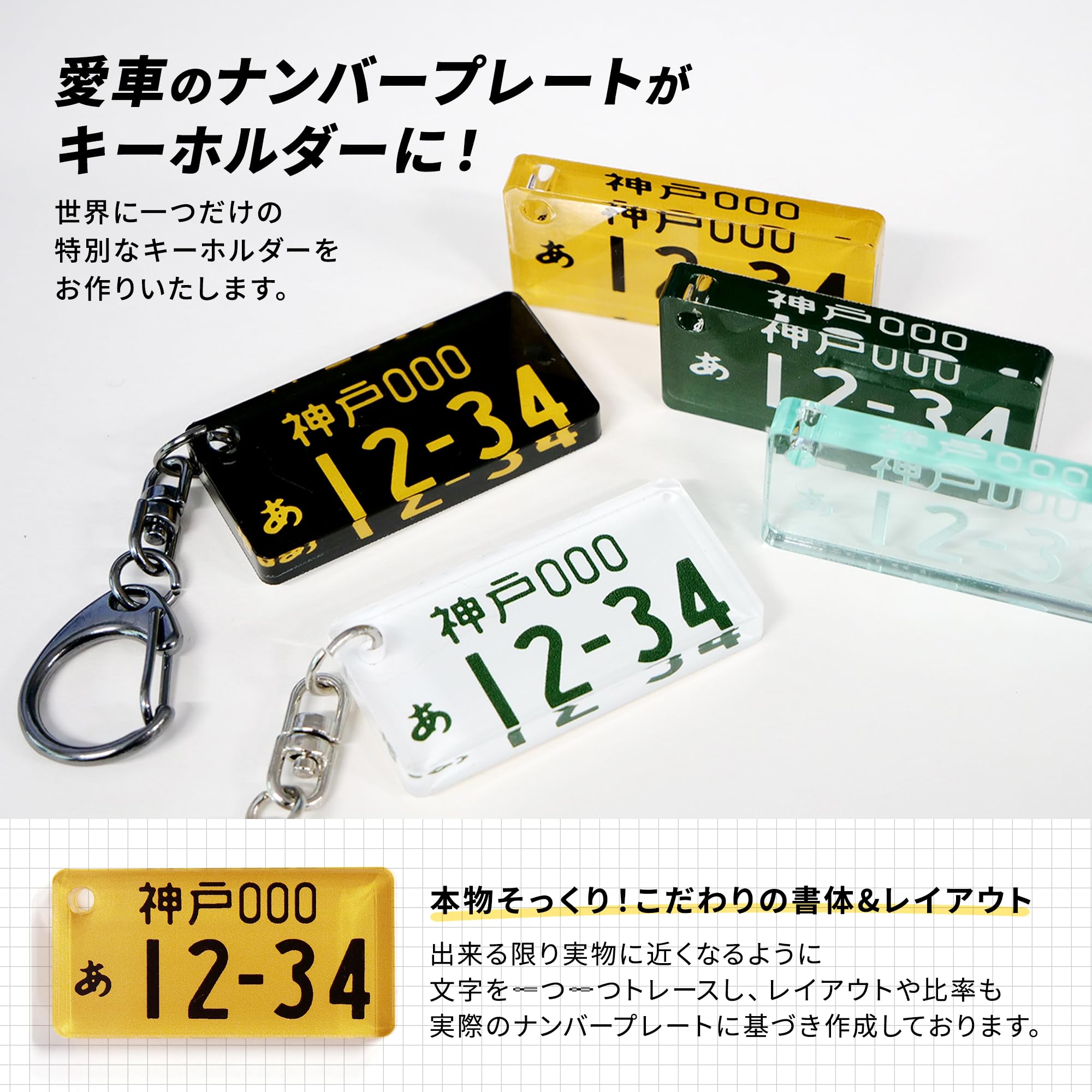 Amazon.co.jp: Runa Shop: ナンバープレートキーホルダー