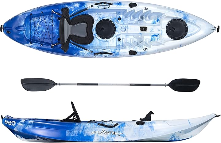 Kayak-canoa shark blu/bianco cm 280-2 gavoni - seggiolino - pagaia - portacanna B0851D4YJG Kayak-canoa shark blu/bianco cm 280-2 gavoni - seggiolino - pagaia - portacanna B0851D4YJG