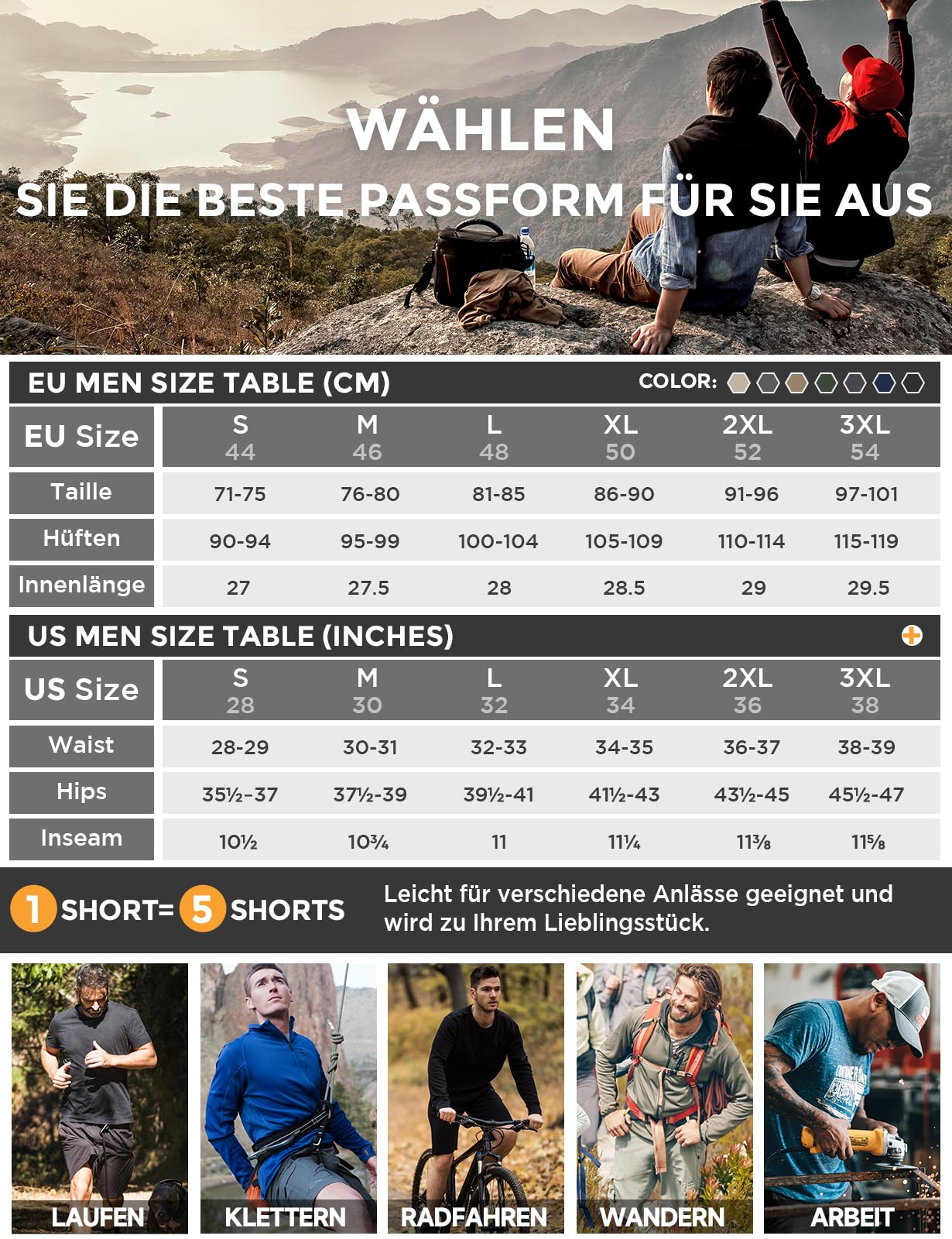 Wespornow Pantaloncini Cargo Uomo Bermuda Pantaloni da Lavoro Pantaloni Corti Cargo Uomo Pantaloni da Trekking Chino Elasticizzati Pantaloni MTB