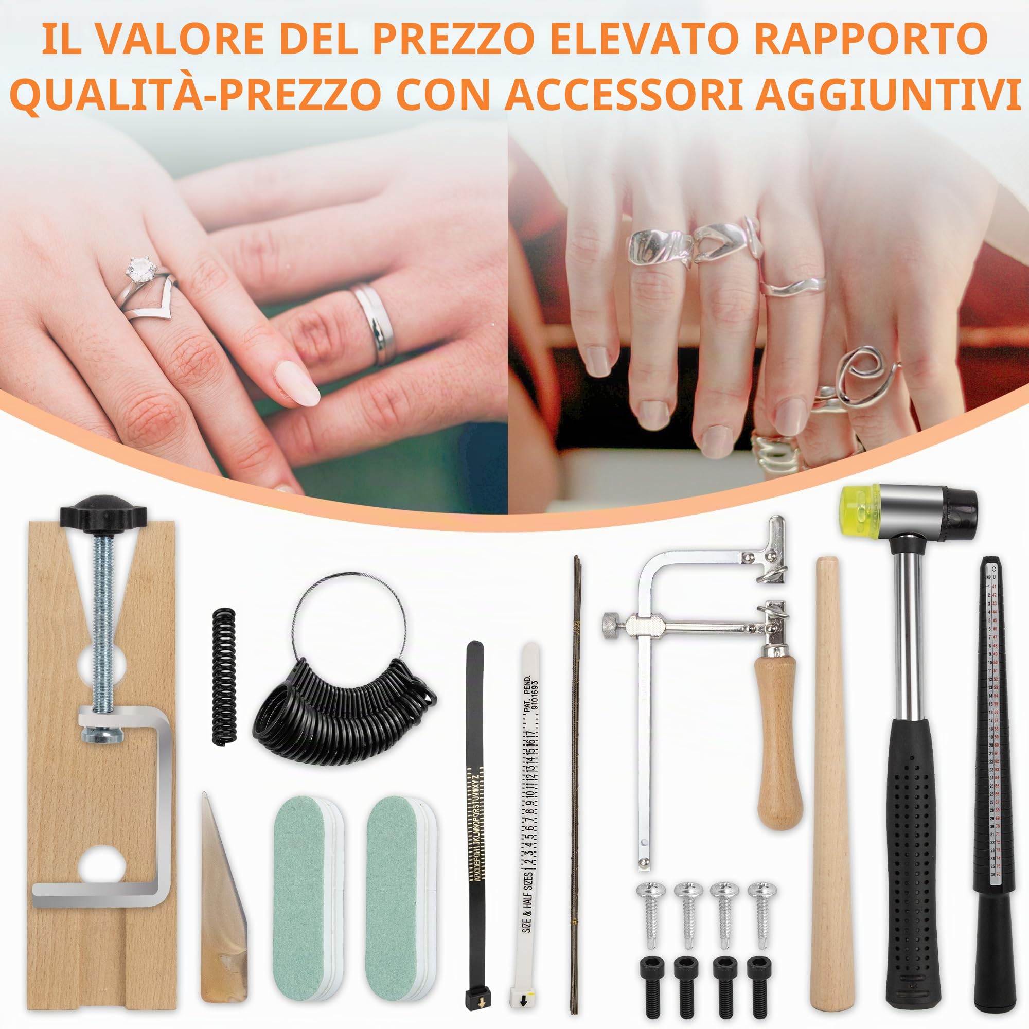 NEEDLENEST Anello Bender Tool Kit per cucchiai anelli, cucchiaio fai da te, macchina con sega 3 in 1, anello resistente, per la produzione di gioielli, set completo di strumenti di piegatura