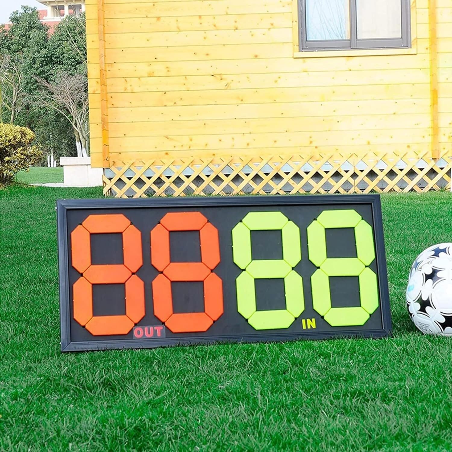 EPANO LXXW Tabellone segnapunti Tabellone for la Sostituzione degli arbitri di Calcio, for Basket, Tennis, pallavolo, Baseball, Display bifacciale