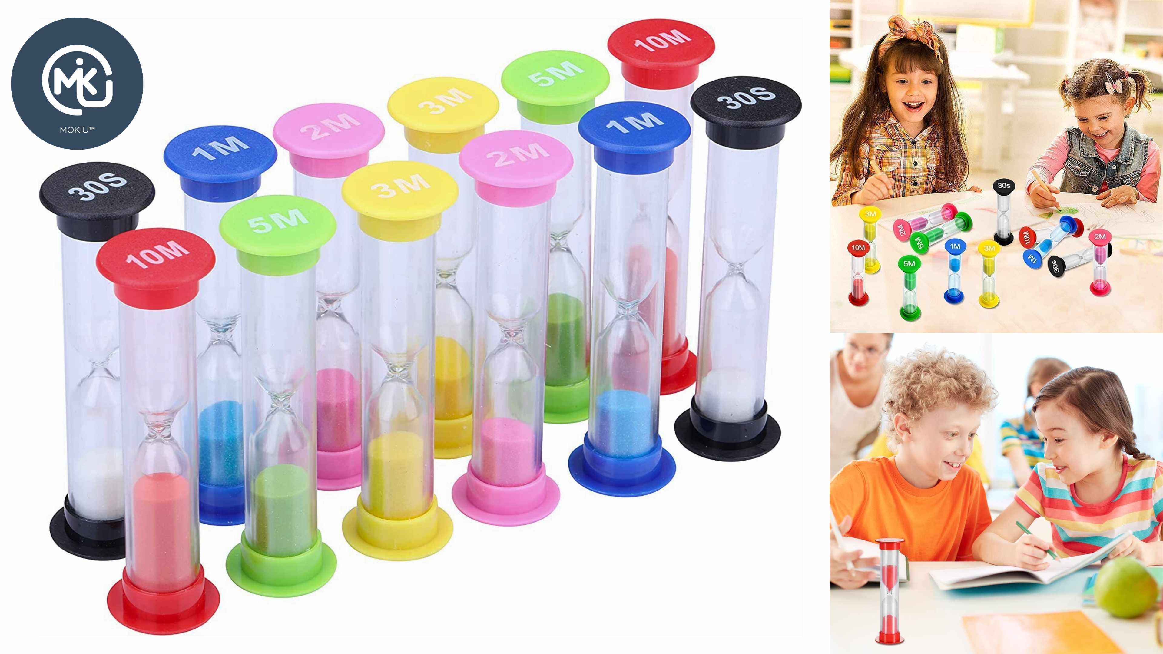 S 6 Pièces Sabliers Horloge De Sable Anti Chute Sablier Pour Enfants