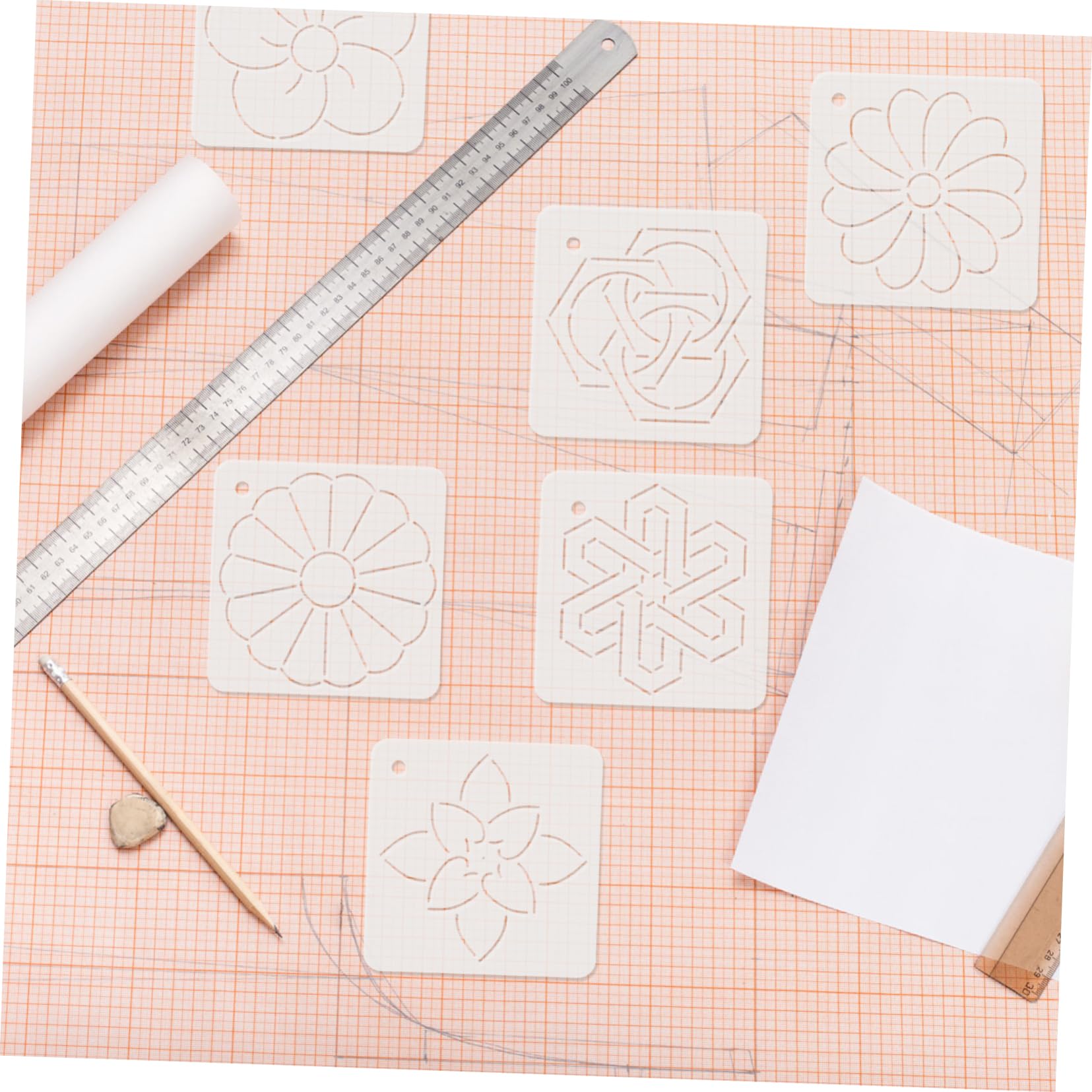 SHINEOFI 18pezzi Rulers Acrilici Per Patchwork Quilling e Accessori Per Design Per e Hobbisti