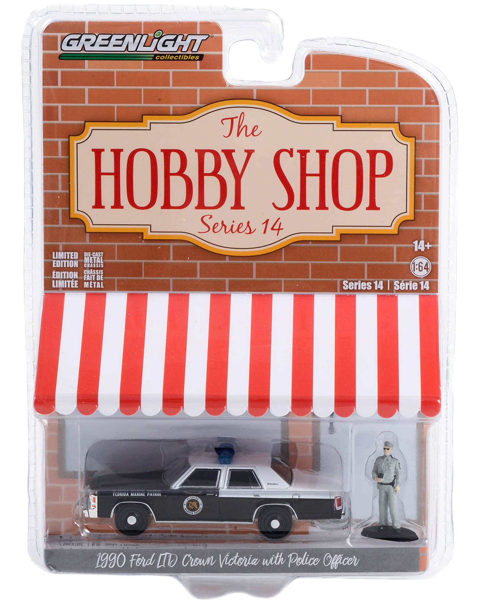 1990 LTD Crown Victoria Police Black & White Florida Marine Patrol & Police Officer The H…
