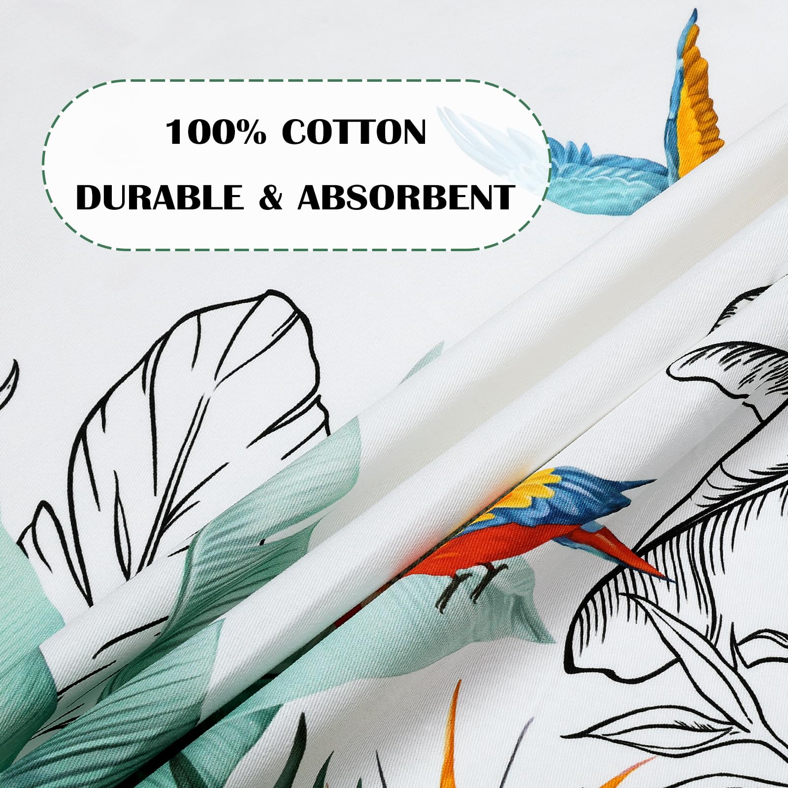 Set Di 4 Strofinacci In Cotone - Motivo Gatto, 48x70cm, Super Assorbenti Per Cucina - Foto 6