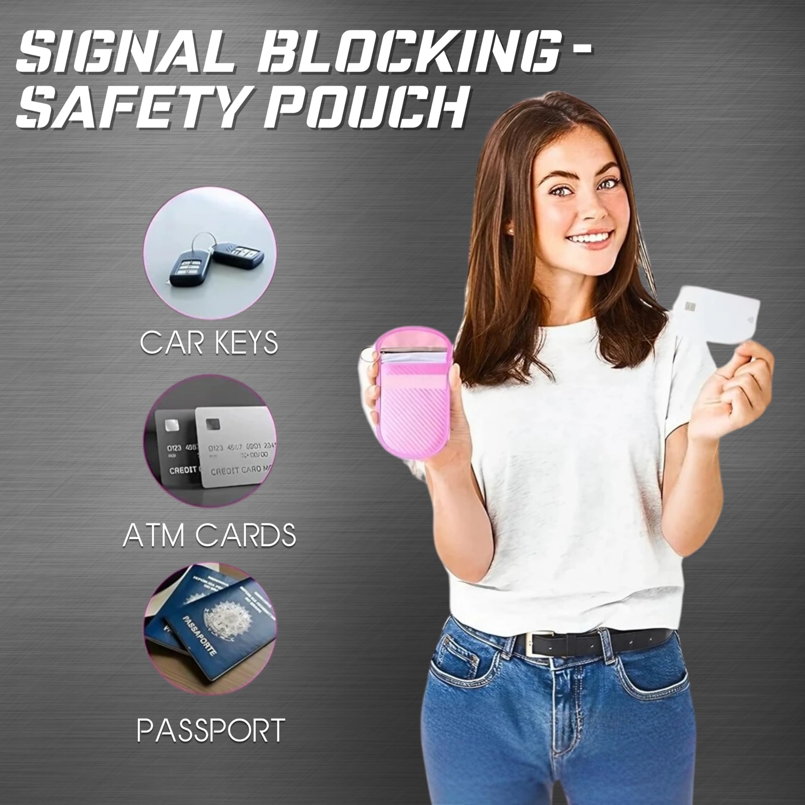 Car Key Fob Protection 2-Pack Wisdompro Faraday Bags RFID