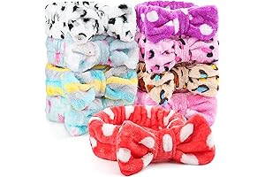 9Pcs premium cotton spa headbands for your daily skin routines, makeup headbands...