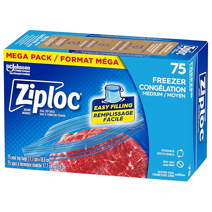Ziploc Medium Freezer Bags with Grip 'n Seal Technology