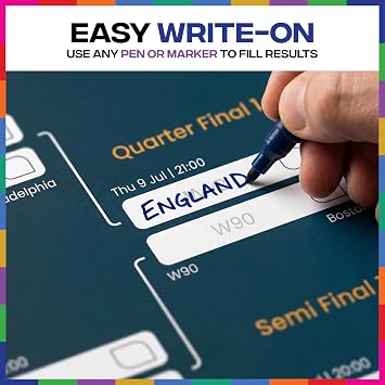 2026 World Cup Wall Chart A1 Blue - Football Fixtures, Times & Sweepstake | 84 x 59cm, 150gsm thick paper, Stadiums and host cities, BBC and ITV channels, All 48 teams, Made in Britain