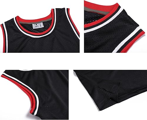 Miniatura 3 de Pullonsy Paquete de 3 camisetas de baloncesto para hombre, de malla, para equipo atlético, uniformes, hip hop, camisetas sin mangas