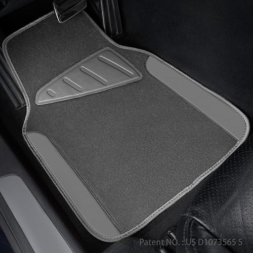 Miniatura 52 de CAR PASS Alfombrillas de cuero beige e impermeables para automóvil, alfombrillas universales para automóvil, aptas para SUV, camionetas, sedanes