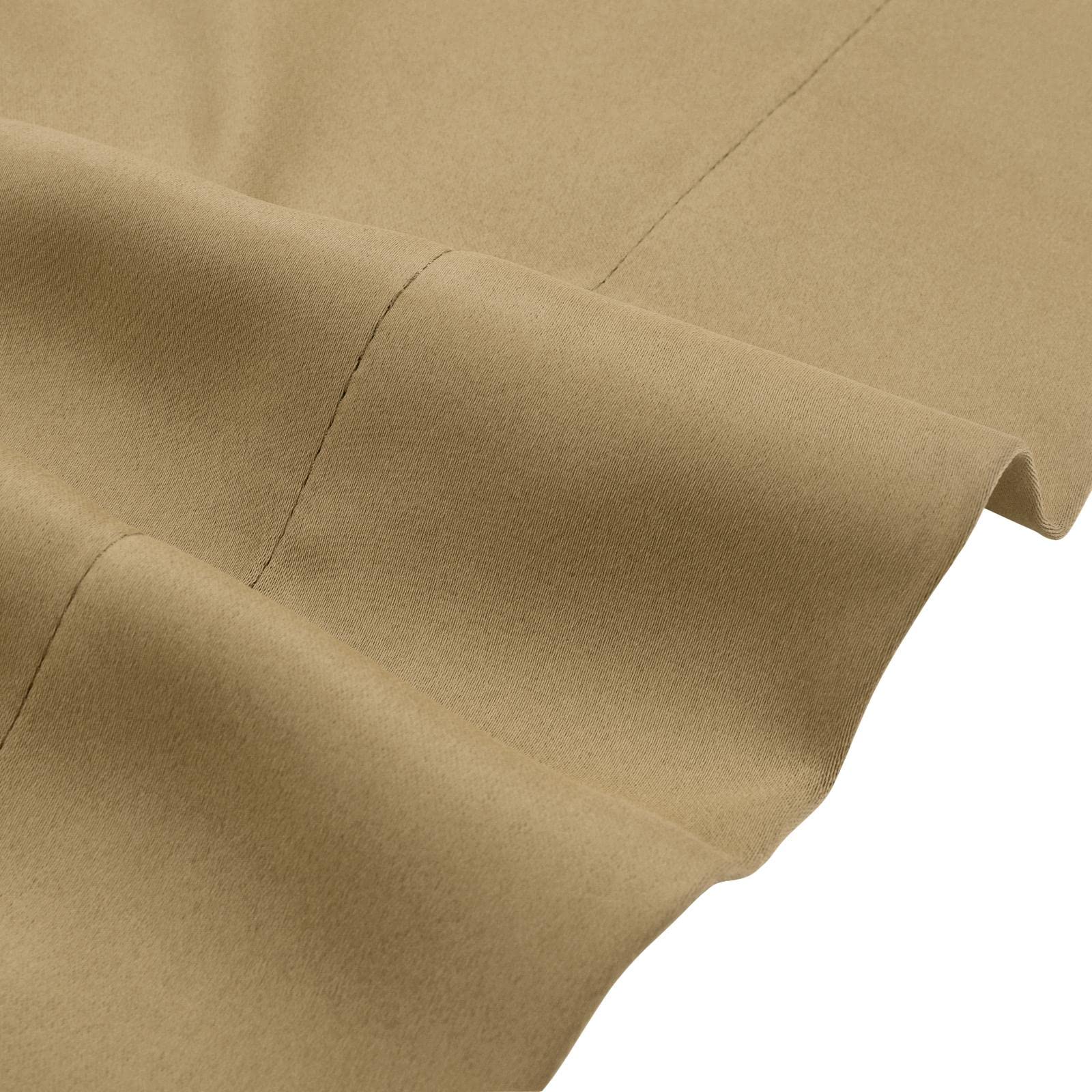 Ciężkie zasłony zaciemniające z plisami, 27 szer. x 213 l, do drążka poprzecznego, kolor pszeniczny, 213 cm długości, idealne do drzwi patio, panel zasłony blokującej światło (1 sztuka)