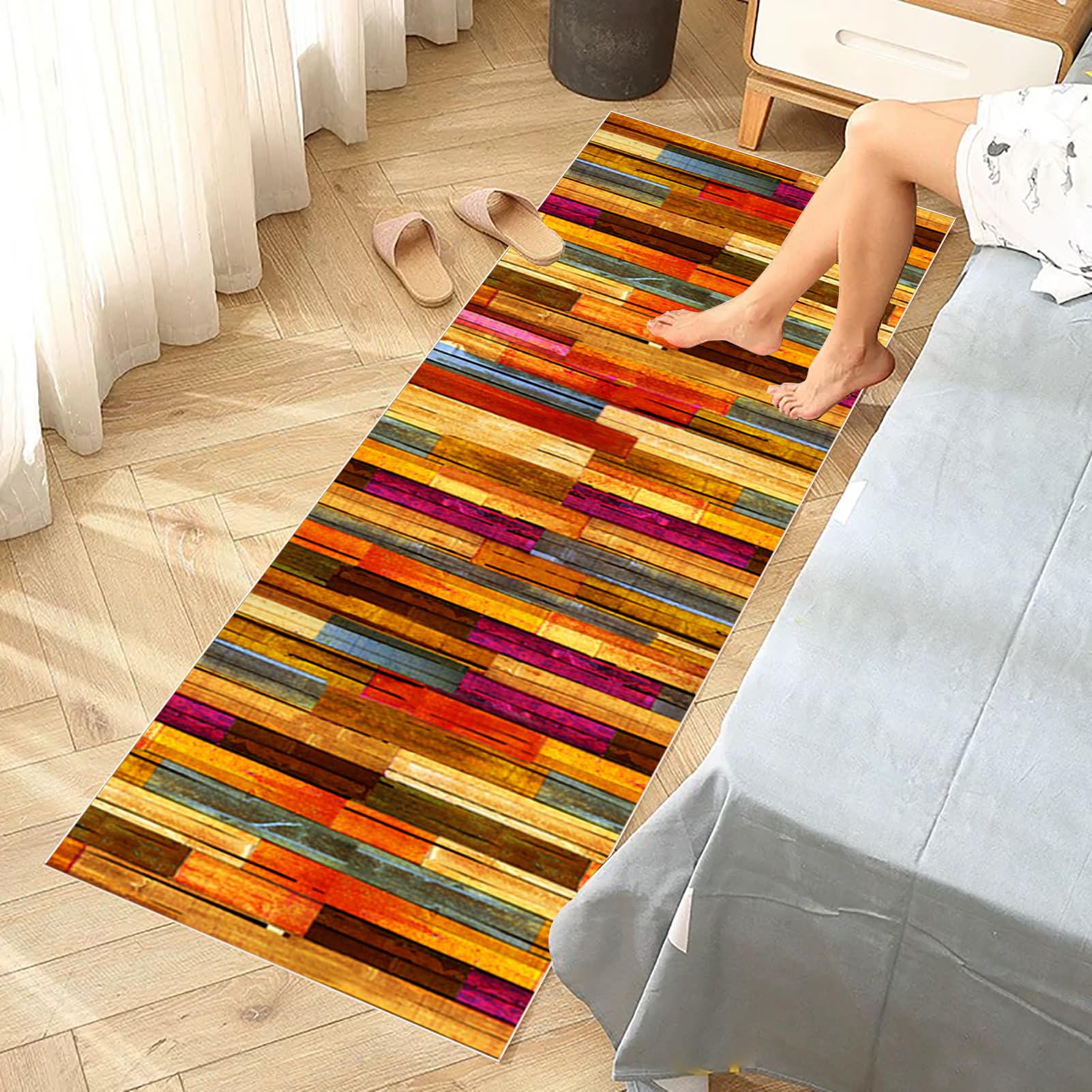 Dywan Chodnik Kuchenny Antypoślizgowy Dywan Korytarz Dywan Runner Chodnik Mata Wejście Dywan Długi Korytarz Mata Do Salonu Sypialnia Wejście Wewnętrzne 110 x 550 cm