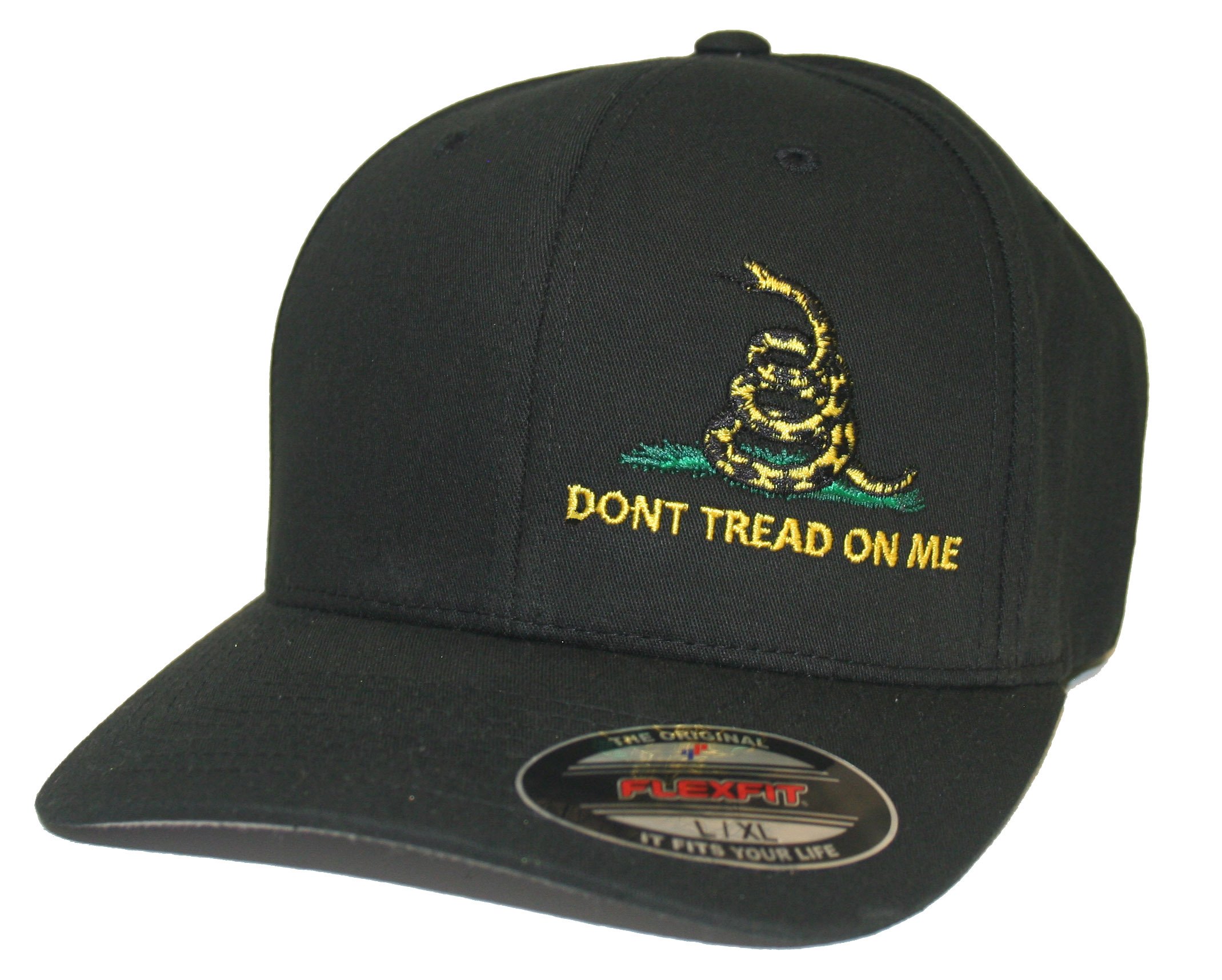 Just RideDon't Tread On Me Gadsden Hat Cap Flexfit (L/XL, BLACK)