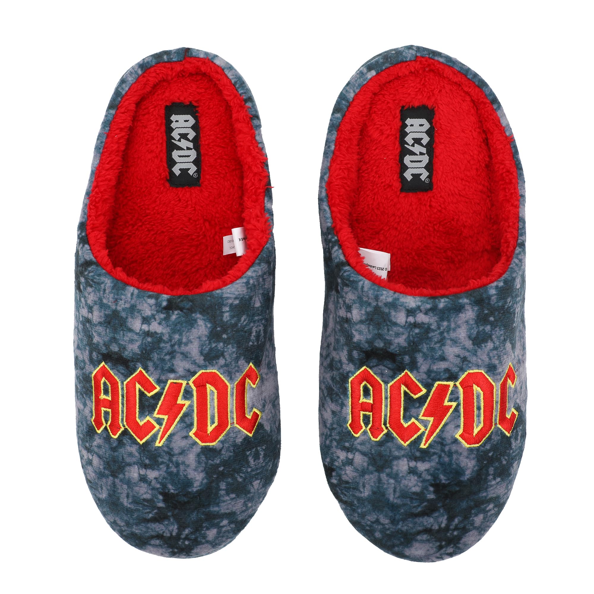 Bioworld AC DC Embroidered logo Tie-Dye Scuff Slippers