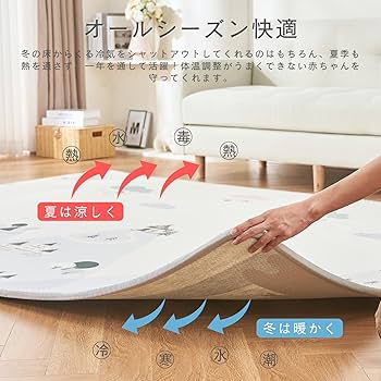 Amazon.co.jp: GU MODE プレイマット ベビープレイマット シームレス