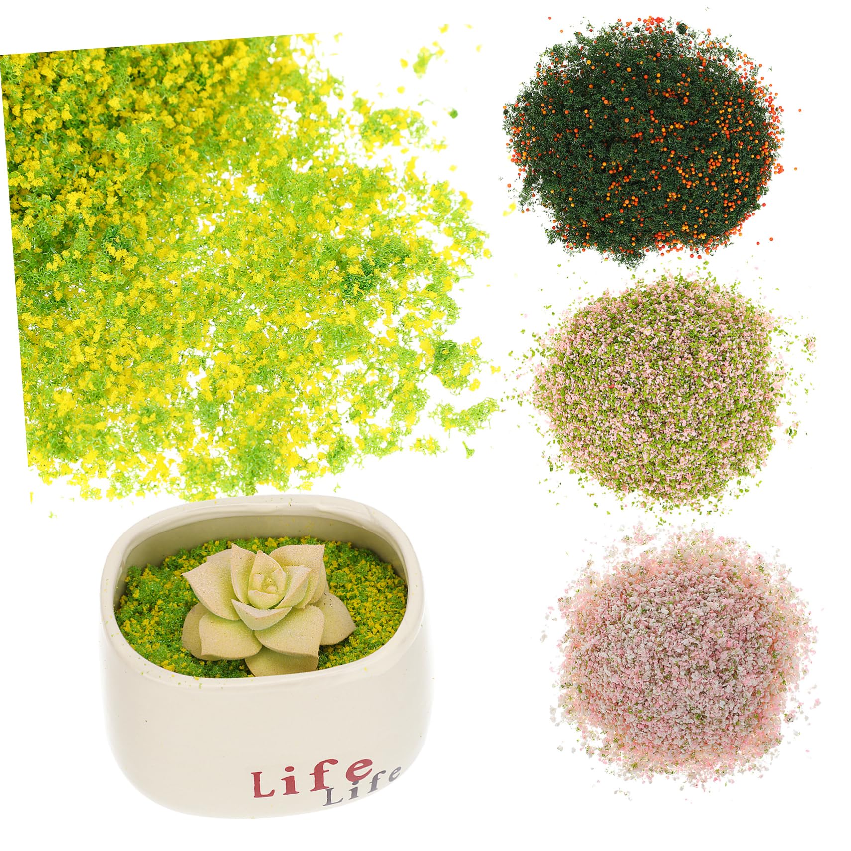 LIFKOME Realistic Model Foliage Clumps 4 Packs Kit for Miniature Scenery Building