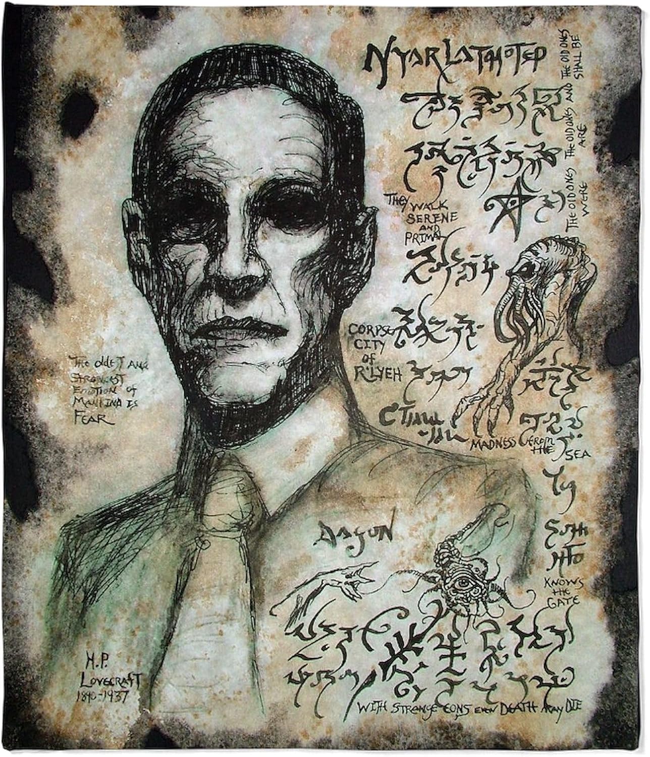 CafePress The Rituals of Cthulhu Throw Blanket Super Soft Fleece Plush Throw Blanket, 60"x50"