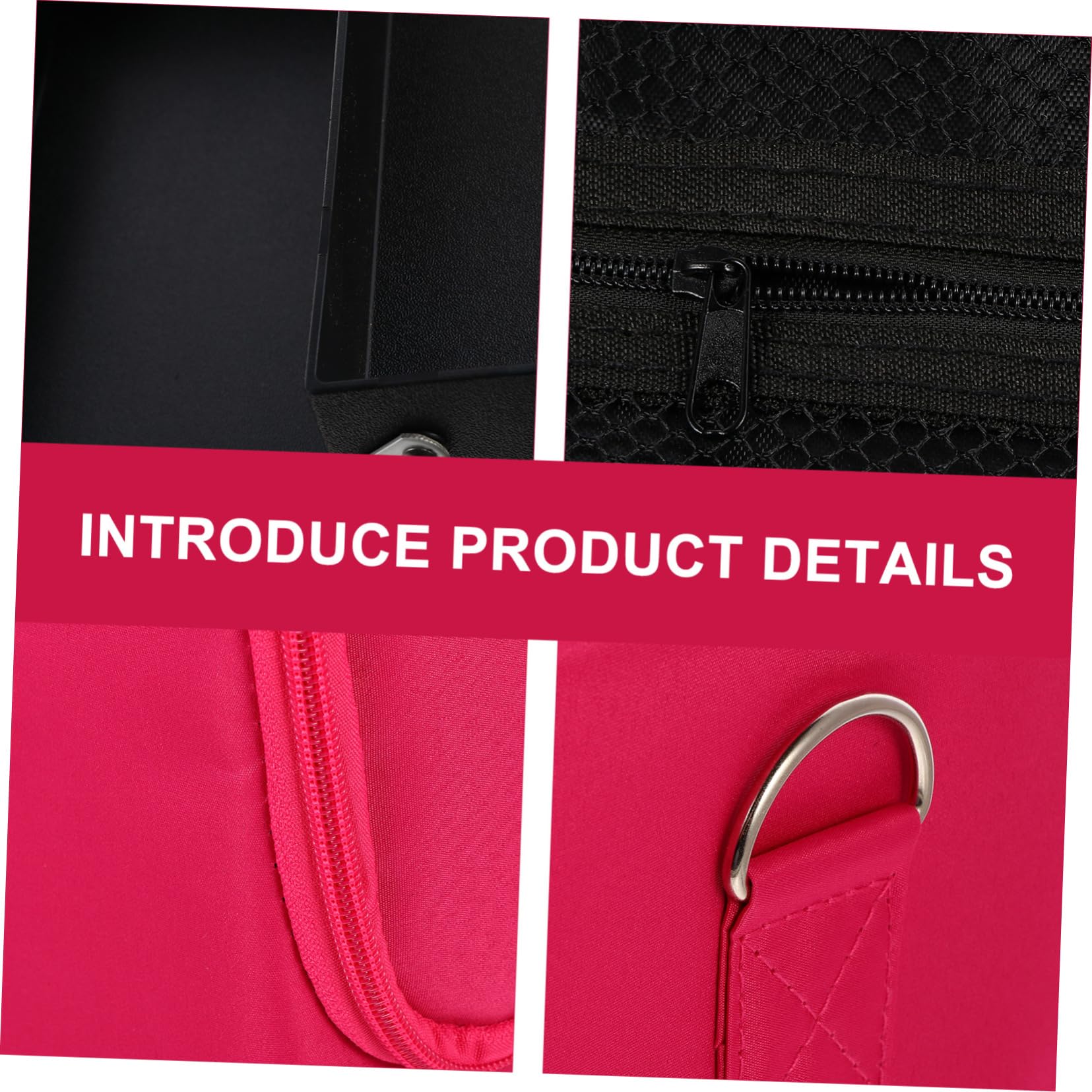 Borsa per Trucchi Oxford Doppia Cerniera e Manico Largo, Organizer Professionale Portatile per Cosmetici per Viaggi e Uso Quotidiano