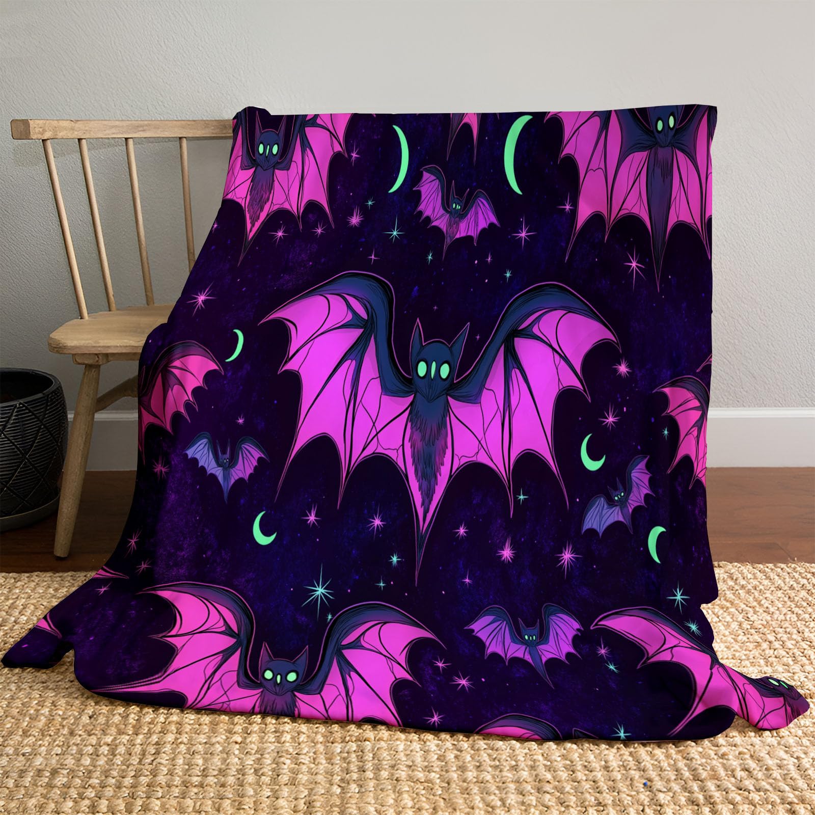 Couverture Halloween lit et canapé pour frissonner confortablement sous la lune gothique