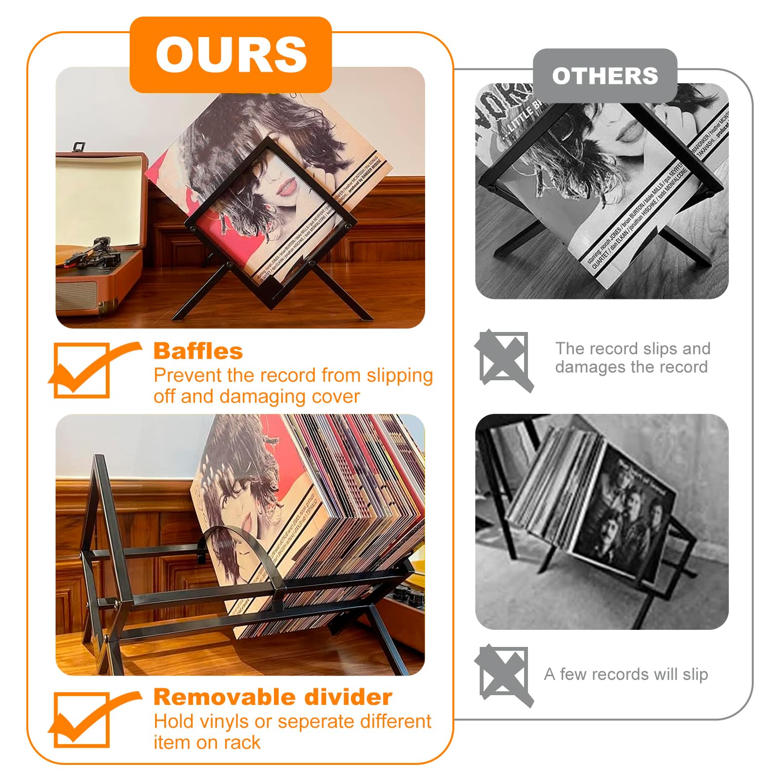Record player stand with storage - België