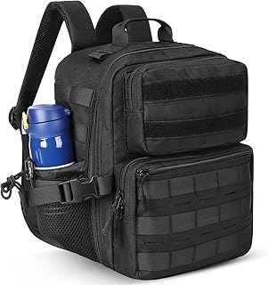 9L Mini Tactical Backpack Small Gym Bag Military Men Women Survival EDC Molle Rucksack (Black) - flipfit
