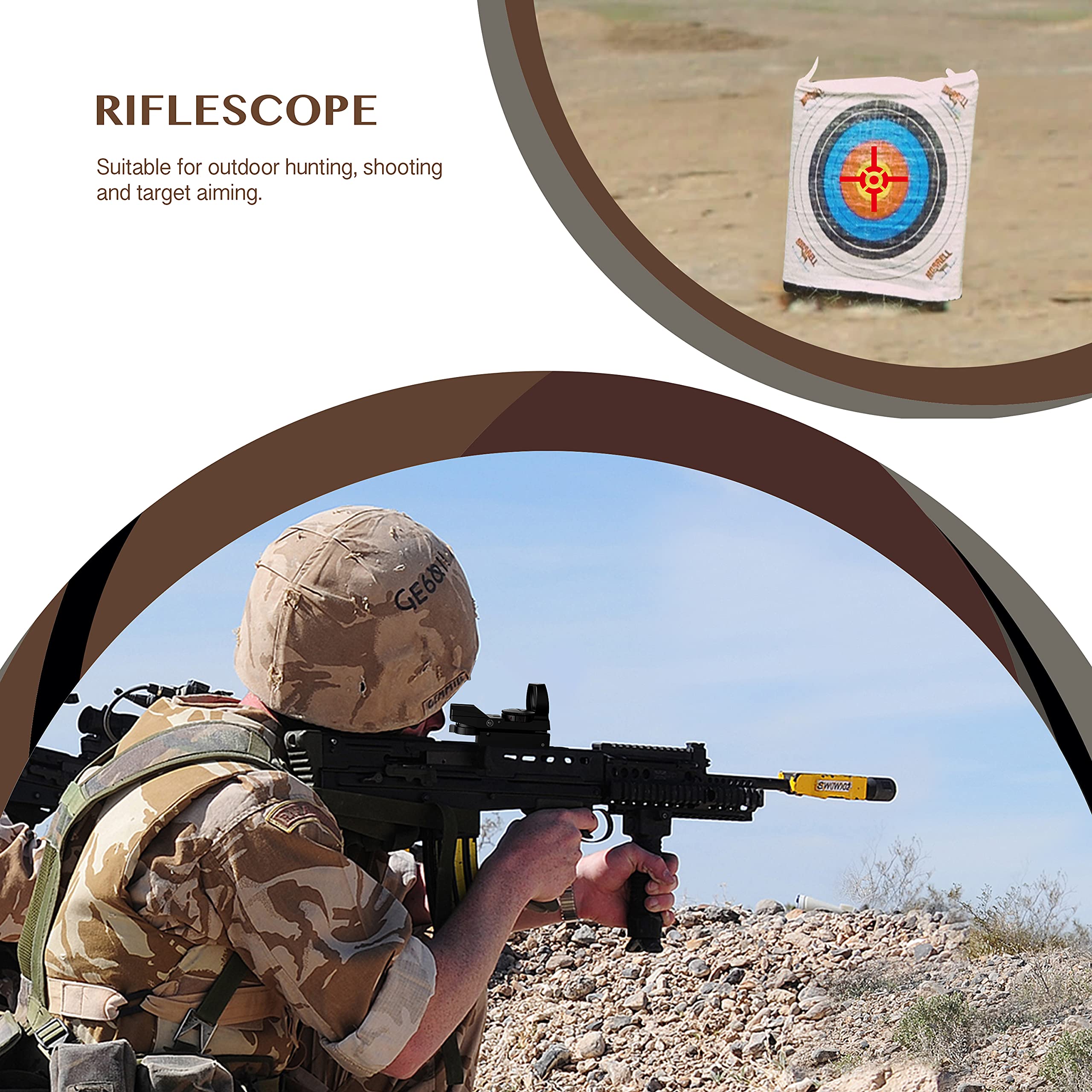 AOMEKIE Viseur Point Rouge Vert HD avec 4 Réticules et 5 Luminosités Réglables Airsoft Red Dot Sight Étanche pour Picatinny 20mm/22mm