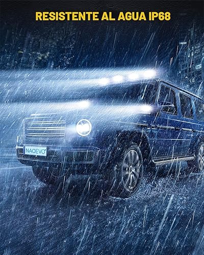 Miniatura 4 de NAOEVO Barra de luz LED de 6 pulgadas, 50 W, 2600 lm, luces antiniebla LED, luces LED para todo terreno para camiones, automóviles, jeepbarco, 2