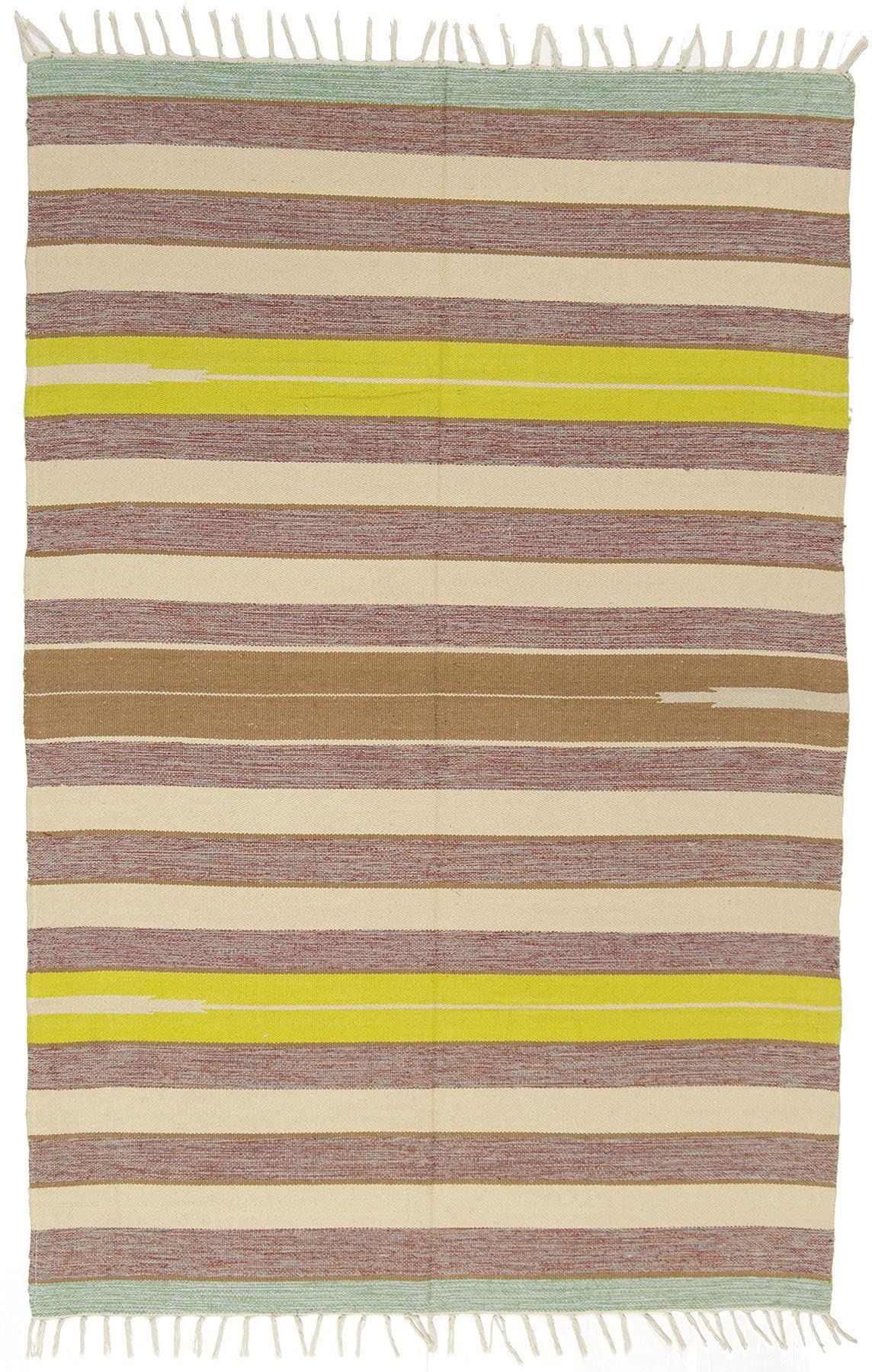 Galleria Farah1970 - 180x120 CM Kilim Autentico, Originale e Fatto a Mano Ideale Per la Sala, Salotto, Ufficio, Seconda Casa e la Cucina (LAVABILE IN LAVATRICE)