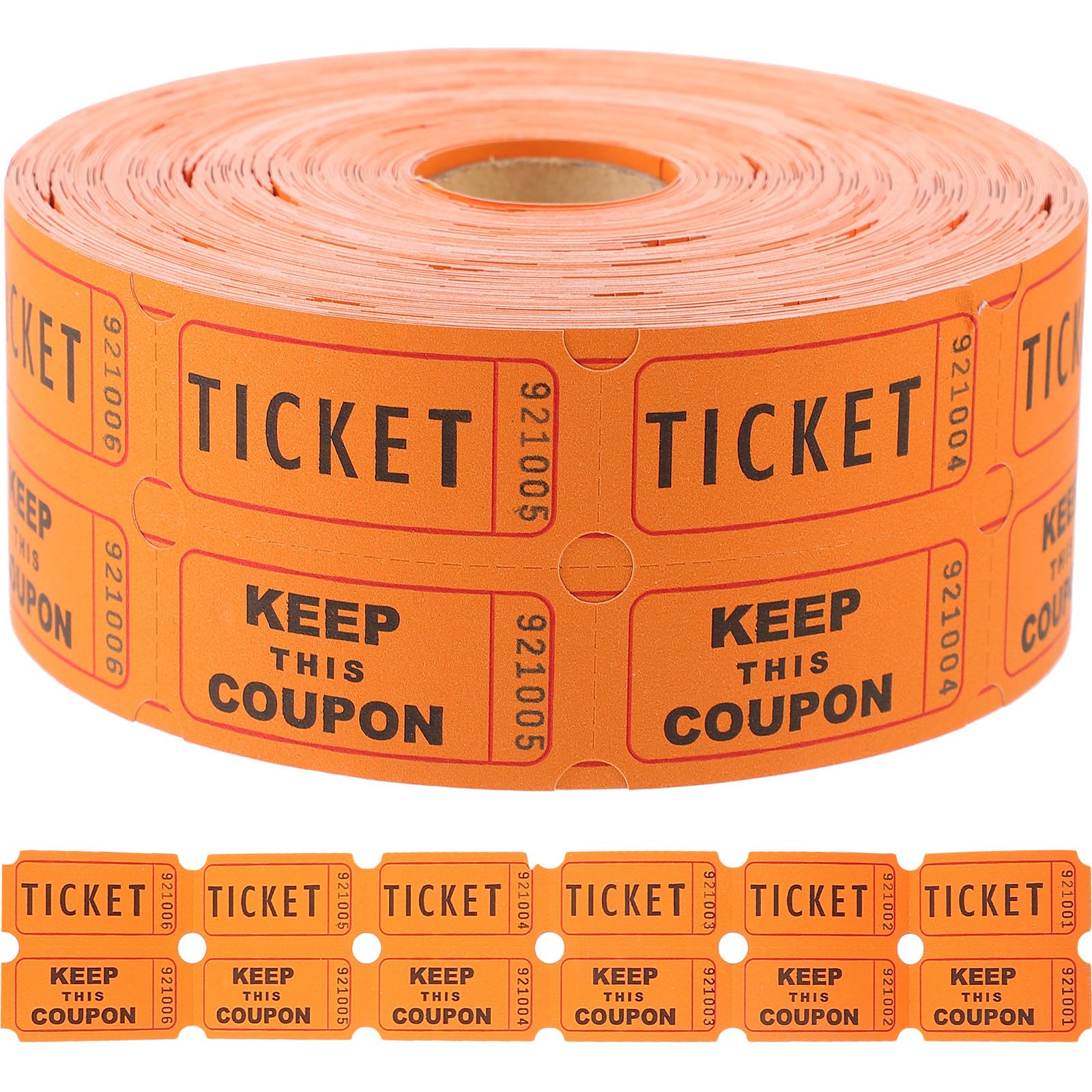 Papeletas de rifa en rollo color naranja PRETYZOOM para animar sorteos y fiestas