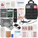 IFAK Trauma Kit with Tourniquet, 6-Inch Israeli Bandage, Splint, Tactical First Aid Kit for Car, Camping, Hiking and Travel with Molle Bag