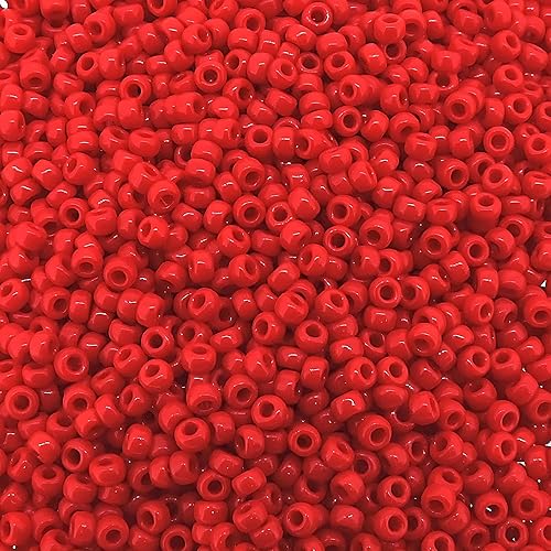 Granate Red Opaque Miyuki - Cuentas de cristal redondas japonesas de rocailles 11/0, tubo de aproximadamente 0.85 oz y 5 pulgadas