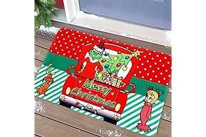 Christmas Door mat Christmas Decorations, for Indoor Outdoor Home Kitchen Bathroom,Christmas Party Essentials Decorations