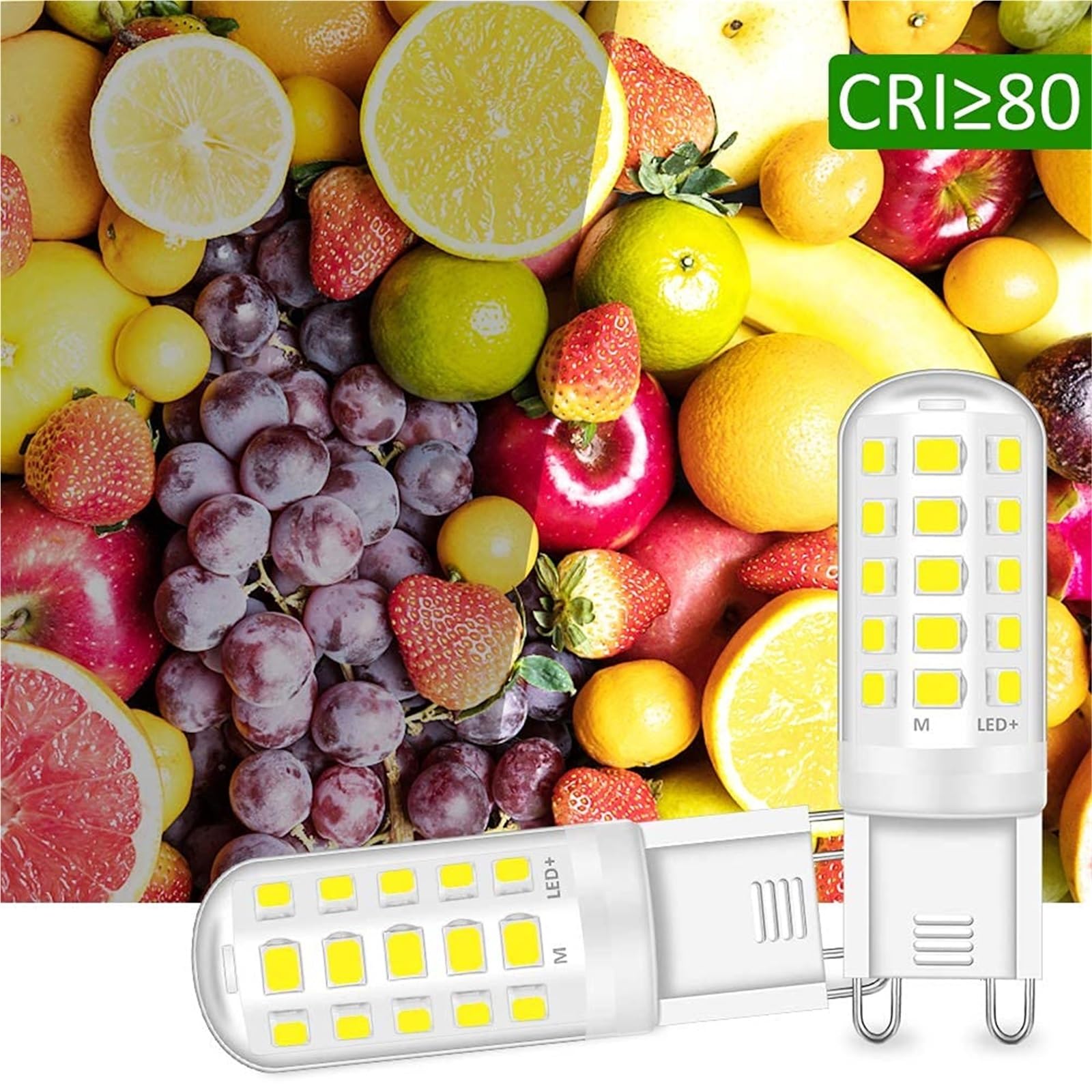 Bombilla LED G9 5W Reemplazo 50 W Ahorro de energía Sin parpadeo No regulable Para lámparas araña lámparas tech lámparas mesa para uso en interiores hogar y oficina(Cool White 6000K)