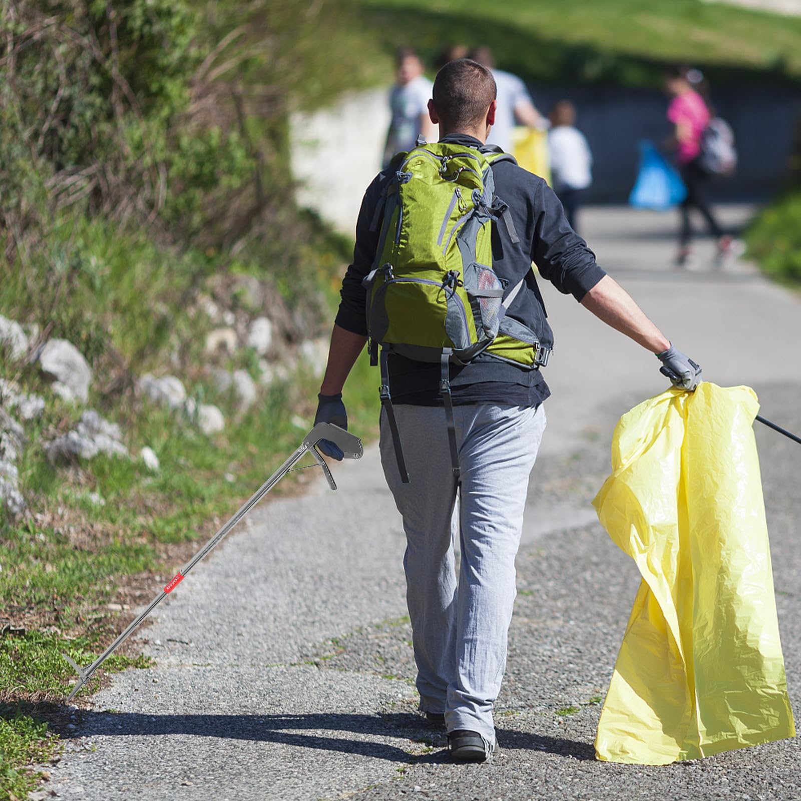 YARNOW Schlangengreifer aus Edelstahl mit Geradem Maul Verschleißfest und Präzise Maximal 11,5cm Öffnungsdurchmesser für Schlangenfang Beim Angeln der Landwirtschaft