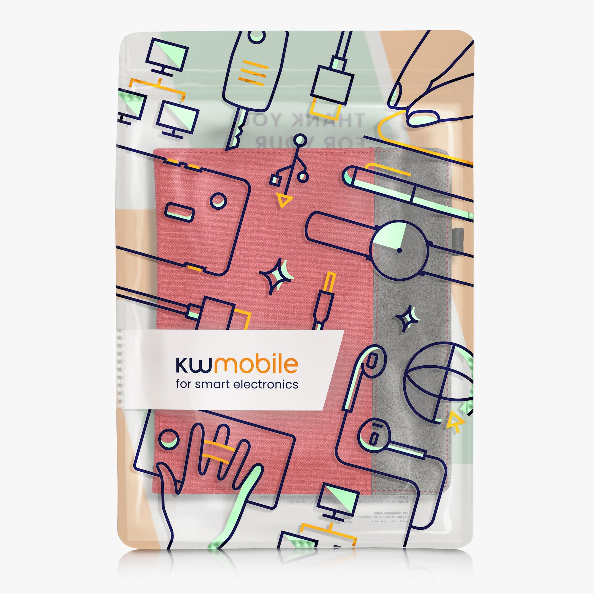 kwmobile Custodia eReader Compatibile con Amazon Kindle Scribe (2024) Cover - Cover eBook Pelle PU con Chiusura Magnetica Stand Cinturino Mano e Porta Carte
