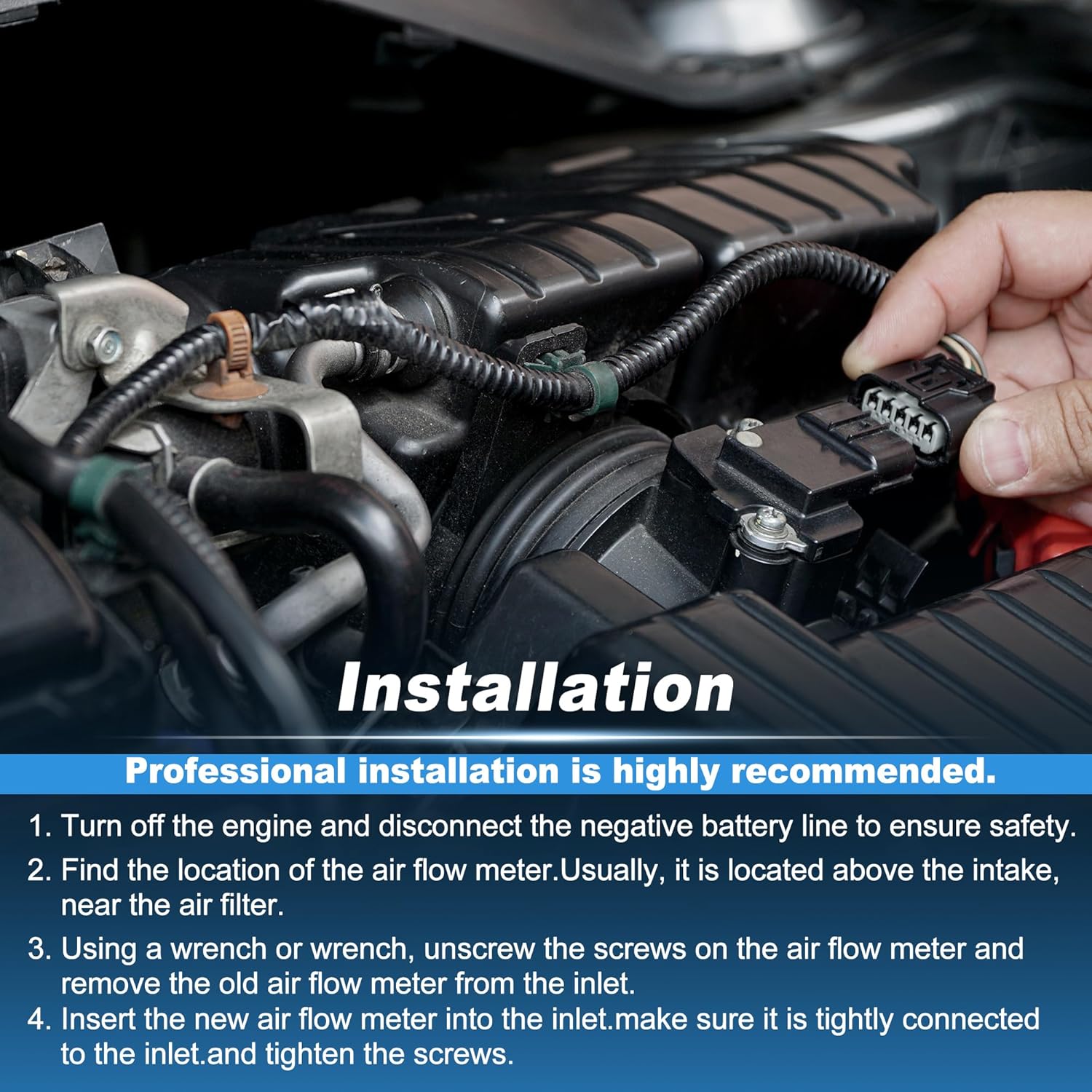 MAF Mass Air Flow Sensor Meter for Ram 2500 3500 4500 5500 L6 6.7L 2019 2020 2021 2022 2023 Replacement 2451616/5S17349/68334657AA