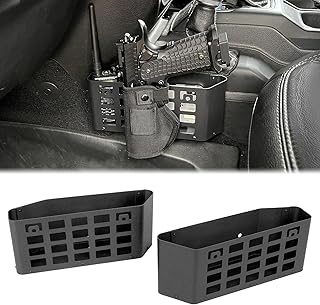 MAIKER Metal Gear Shift Storage Box, Center Console Hanging Box, Upgrade Gear Tray Compatible with 2018-2023 Jeep Wrangler JL JLU & Gladiator JT& 4XE, 2pcs,Black