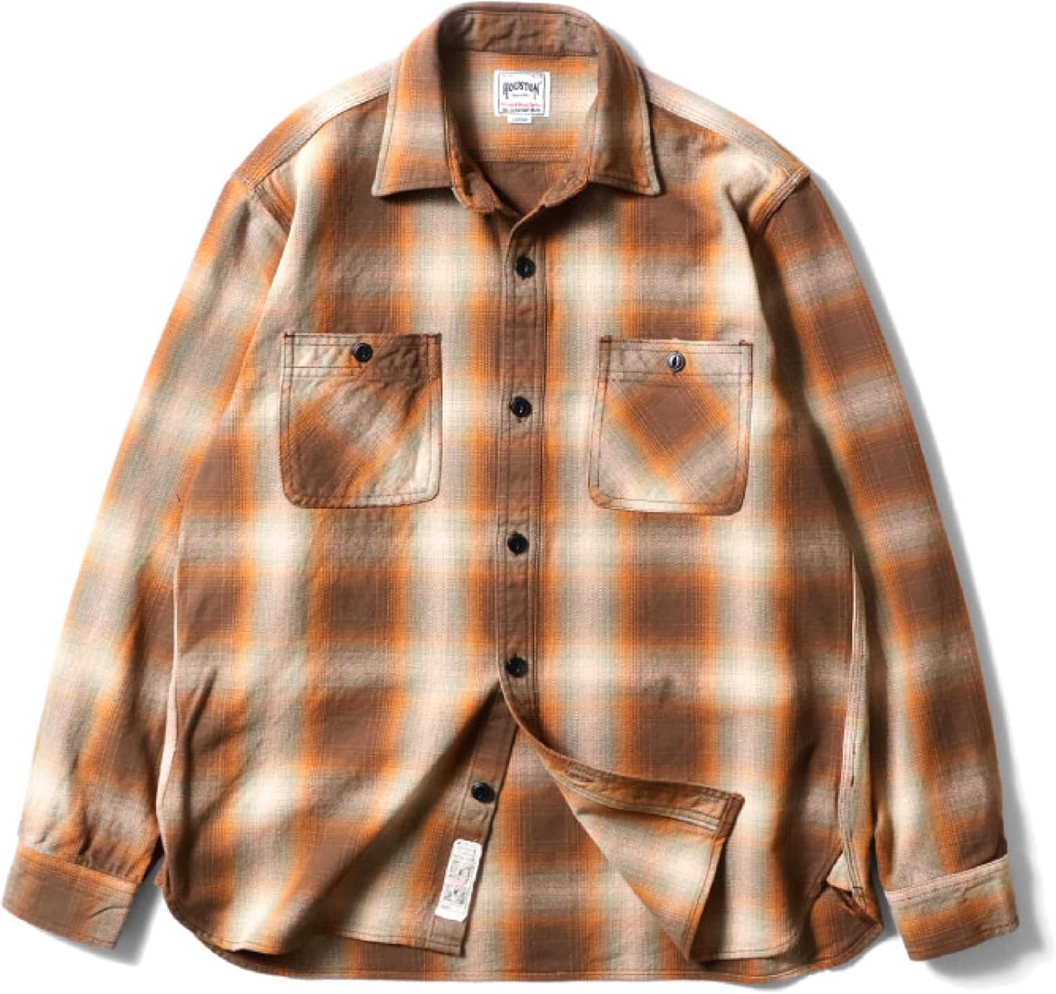 60s rayon ombre check loop shirts オンブレ　M 60s rayon ombre check loop shirts オンブレ M