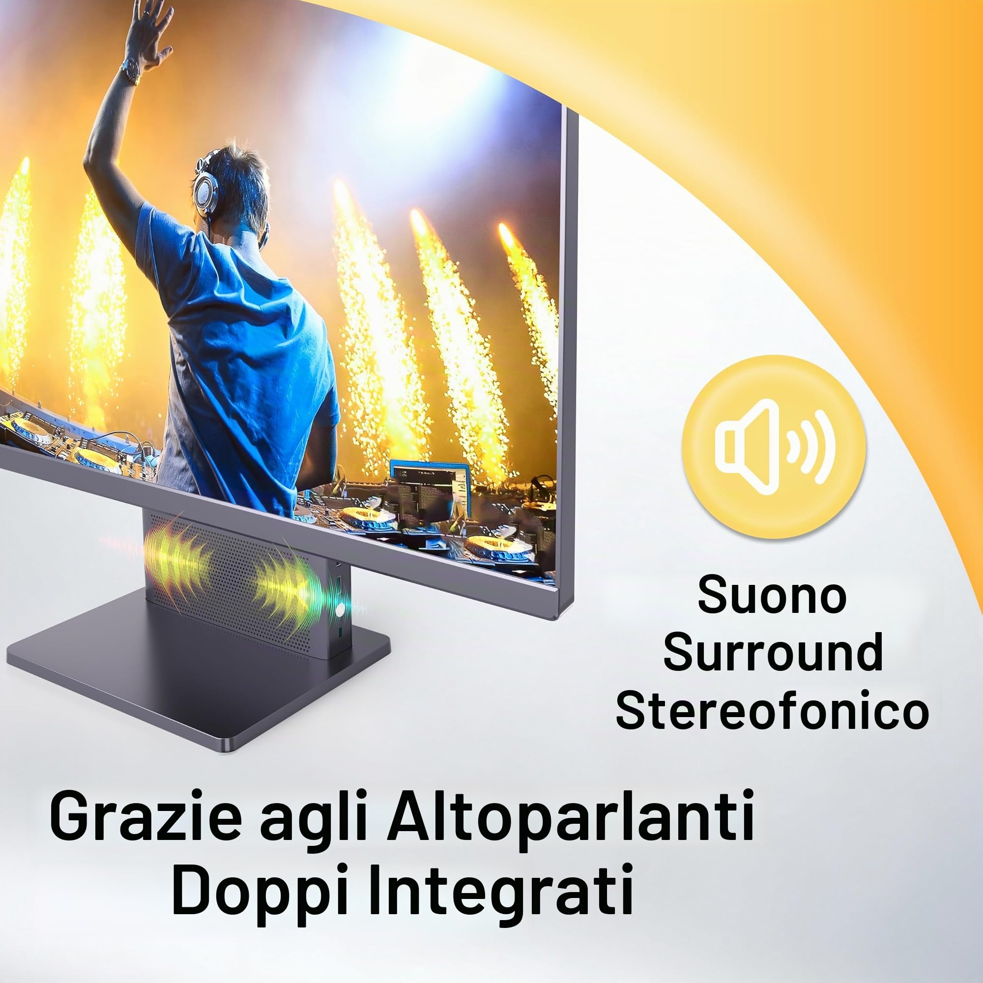 27 Pollici All in One PC Ryzen 5 7640HS (fino a 5.0GHz) 6 Core Processore Computer All in One 16GB RAM 512GB SSD con Webcram WiFi6 Bluetooth5.3 Wired Keyboard & Mouse