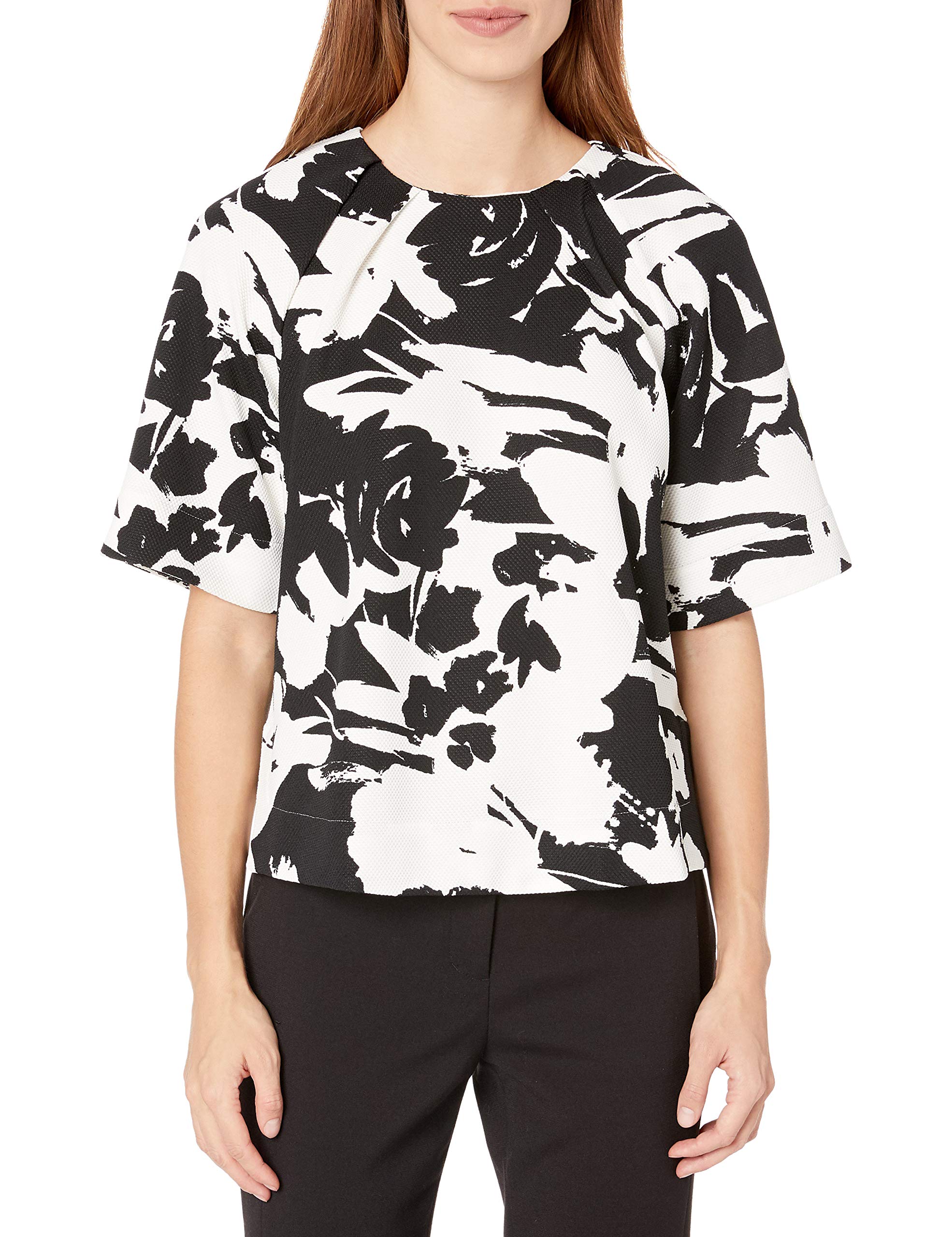 Joan VassWomen's Printed Stretch Pique Top