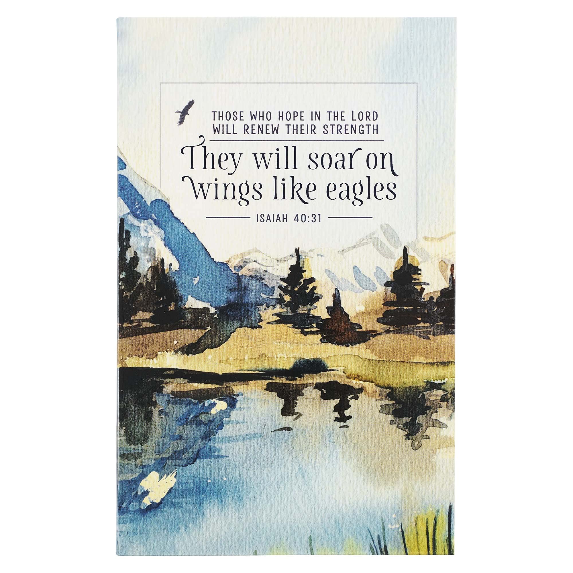 Flexcover Journal | Soar on Wings Like Eagles – Isaiah 40:30 Bible Verse | Floral Inspirational Notebook w/128 Lined Pages, 5.5” x 8.5”1