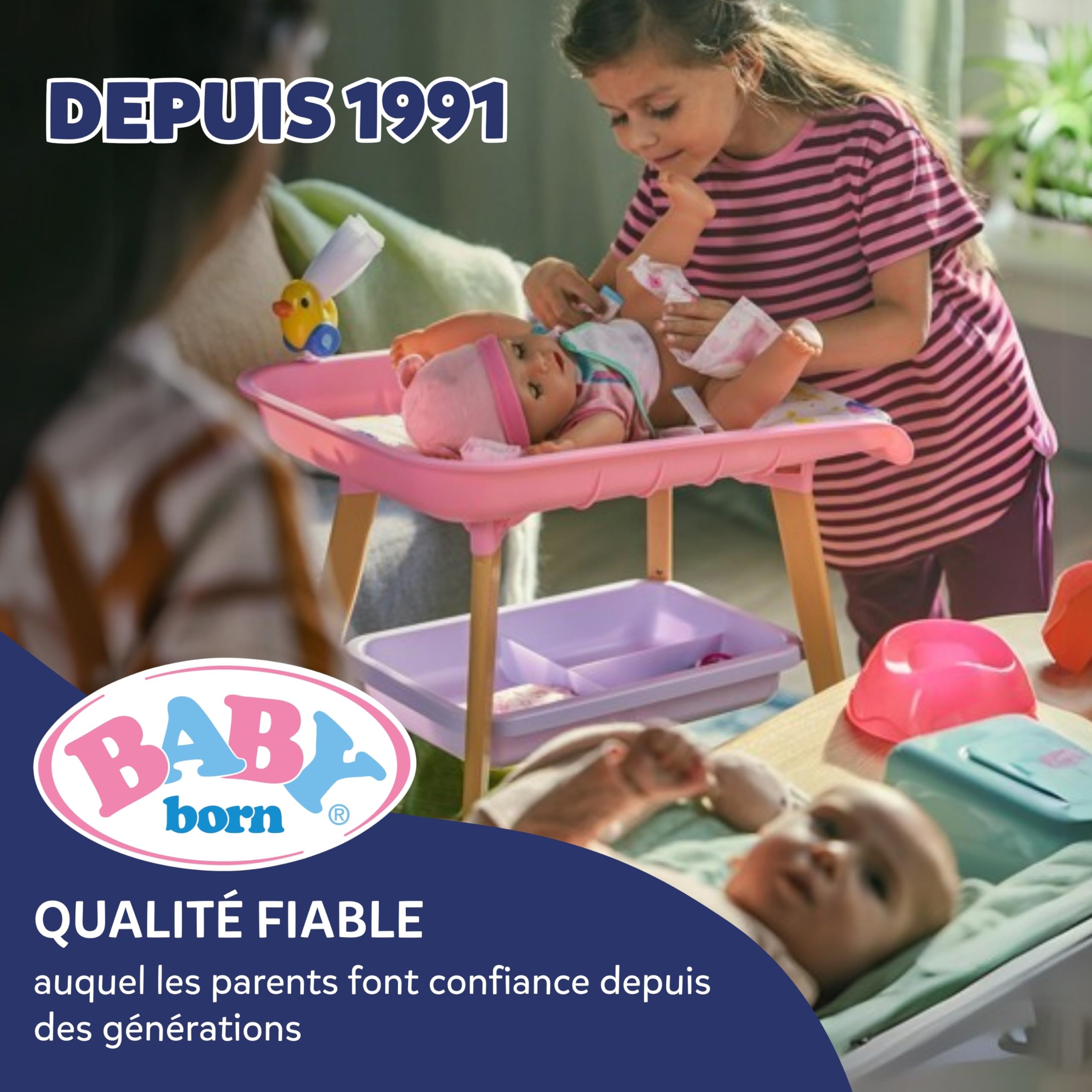BABY born Armoire Arc-en-Ciel - Rangement pour Les vêtements de la poupée - avec Arc-en-Ciel & Sons - Accessoires de la poupée y Compris Les tiroirs à Chaussures, Les cintres & Les Autocollants