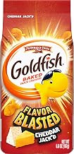 Goldfish Flavor Blasted Cheddar Jack'd Crackers, Snack Crackers, 6.6 oz bag
