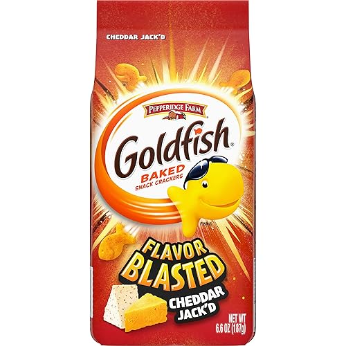 Pepperidge Farm Goldfish Flavor Blasted Cheddar Jack'd Crackers, bolsa de 6.6 onzas
